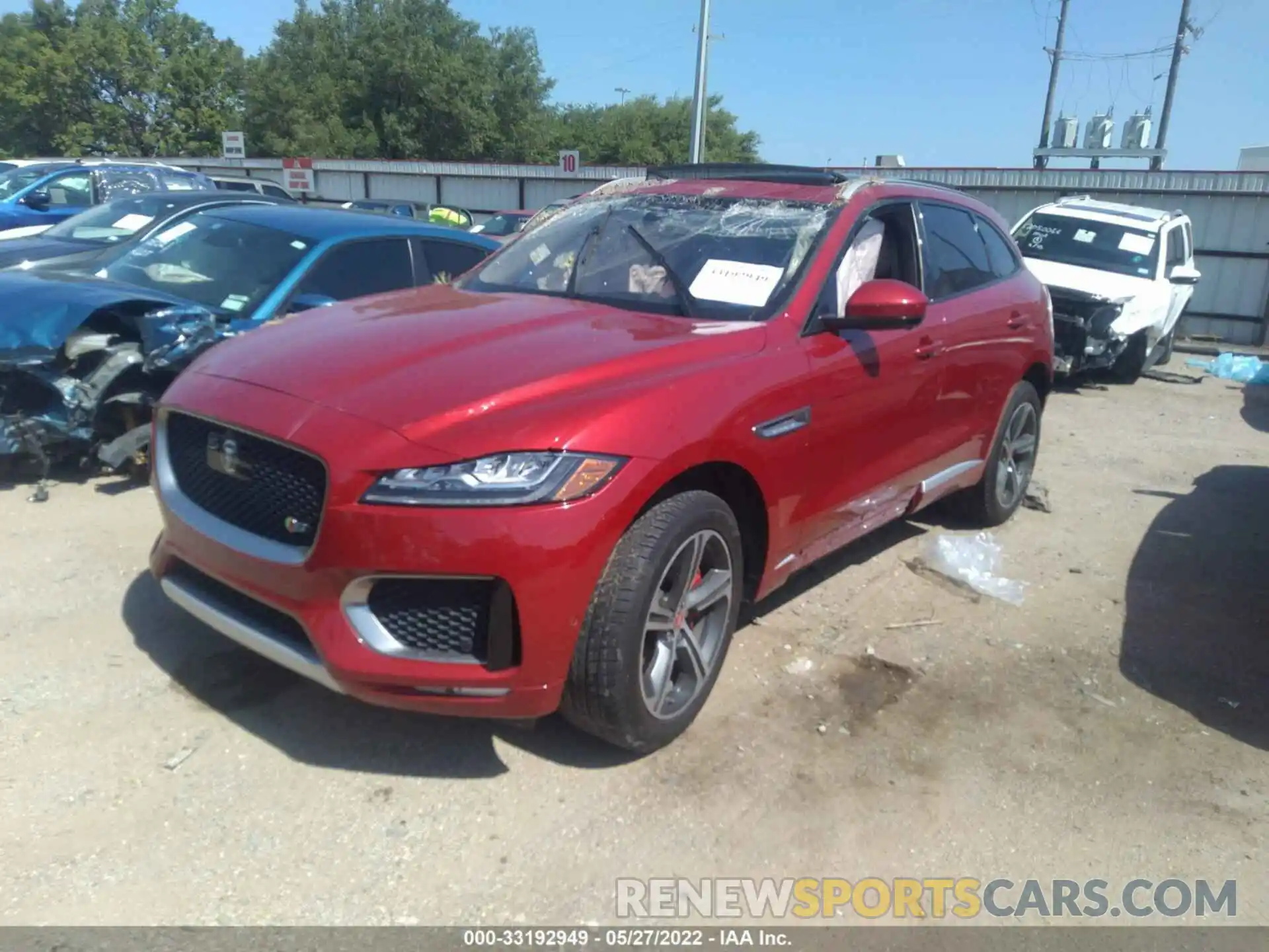 2 Фотография поврежденного автомобиля SADCM2FVXKA610019 JAGUAR F-PACE 2019