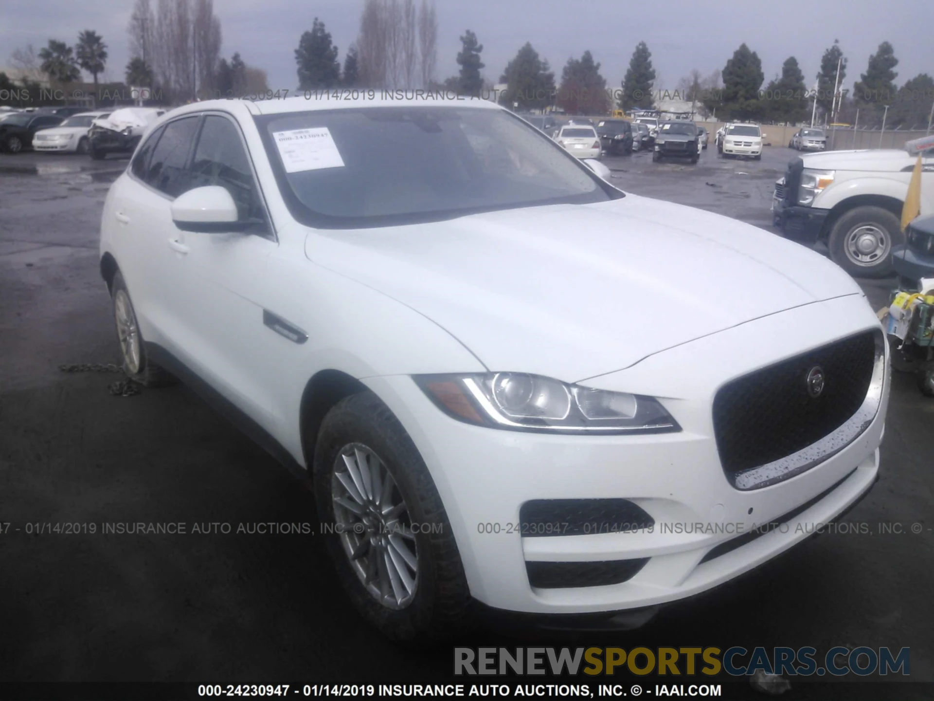 1 Фотография поврежденного автомобиля SADCS2FXXKA392008 JAGUAR F-PACE 2019