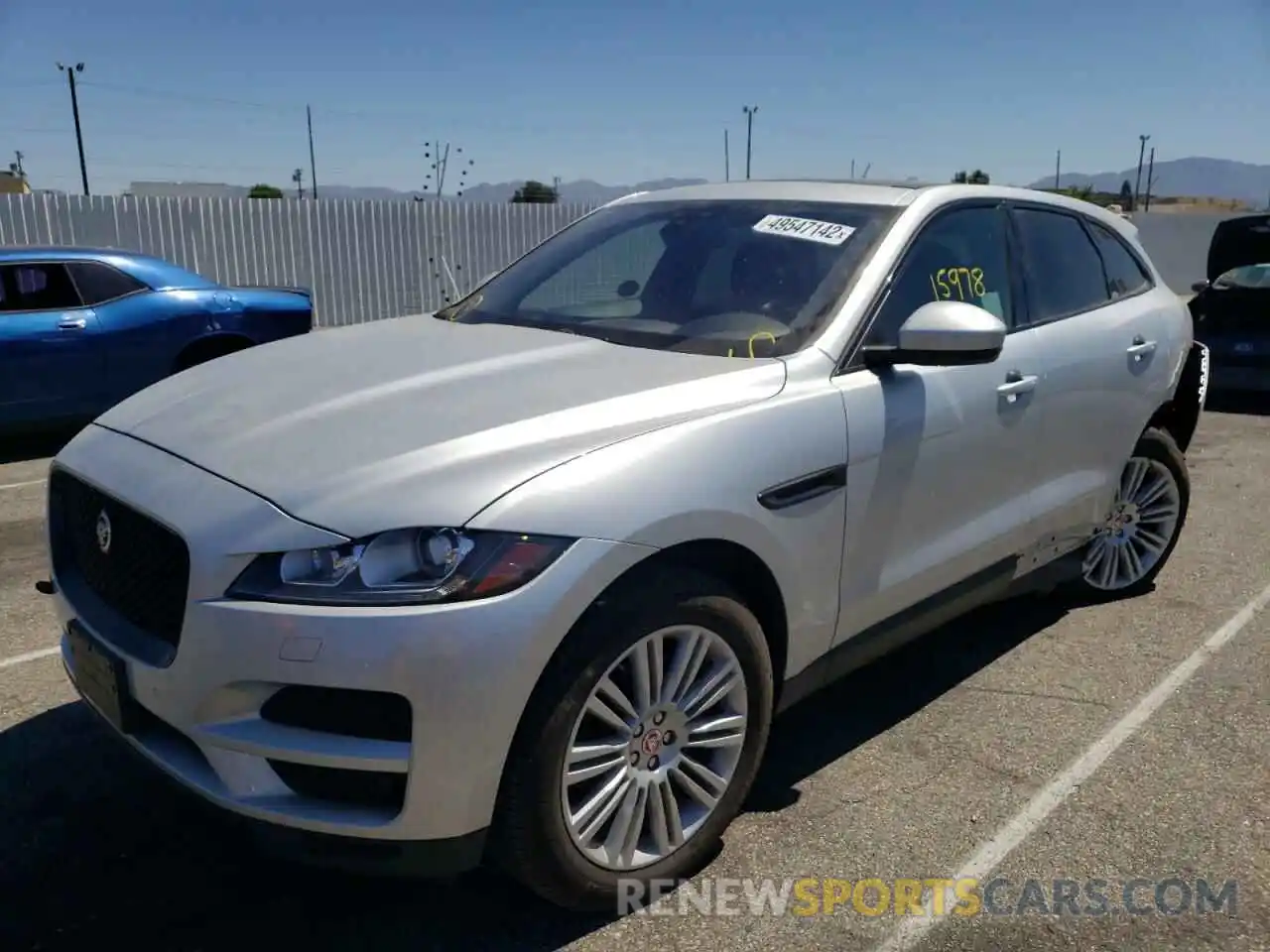 2 Фотография поврежденного автомобиля SADCJ2FX0LA653876 JAGUAR F-PACE 2020