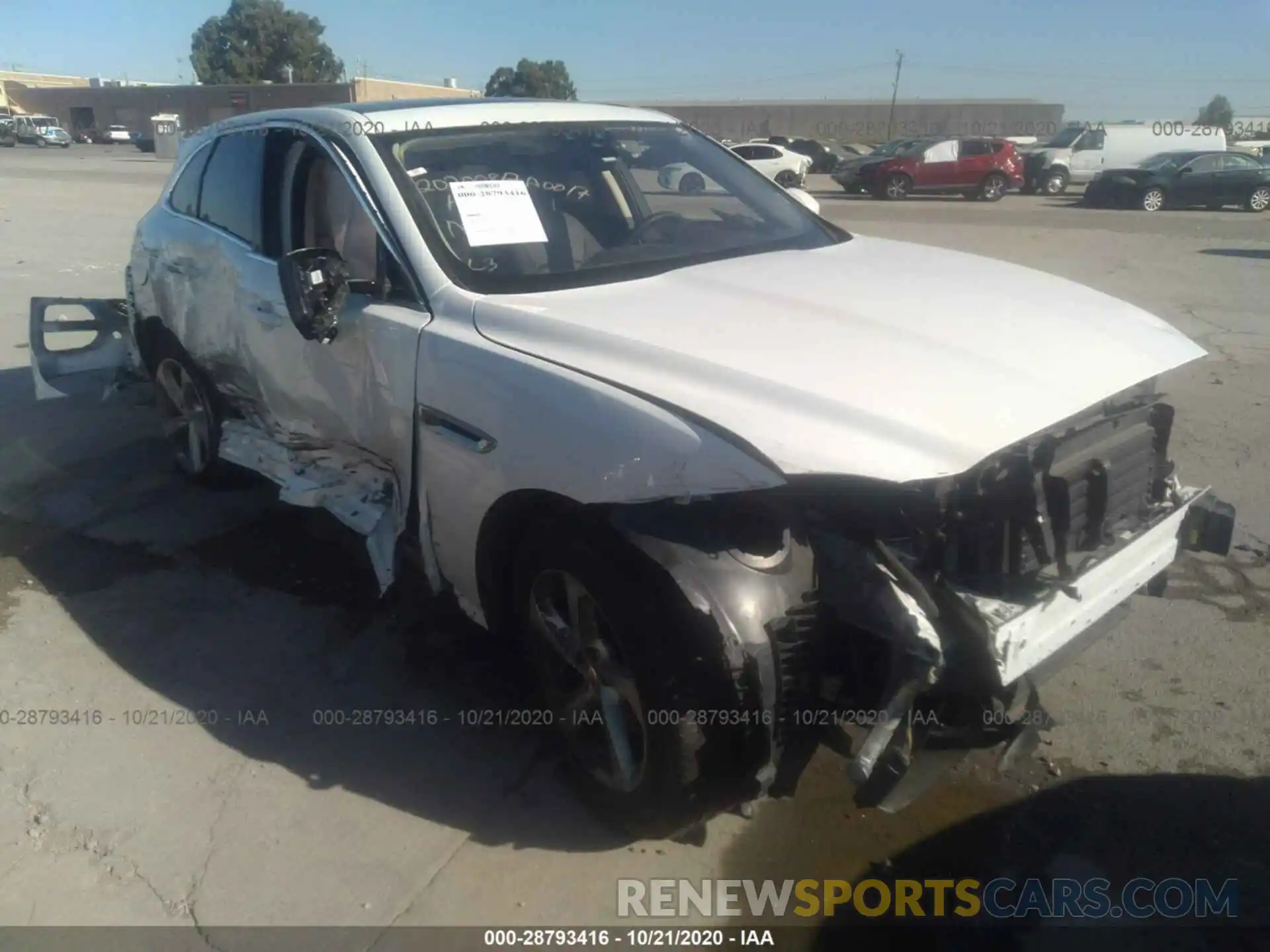1 Photograph of a damaged car SADCJ2FX6LA644664 JAGUAR F-PACE 2020