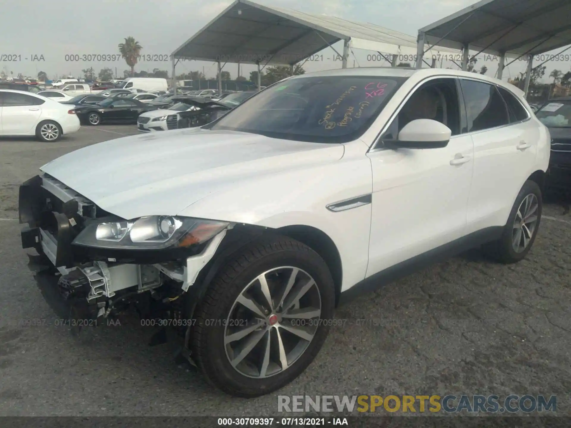 2 Фотография поврежденного автомобиля SADCK2FX5LA657936 JAGUAR F-PACE 2020