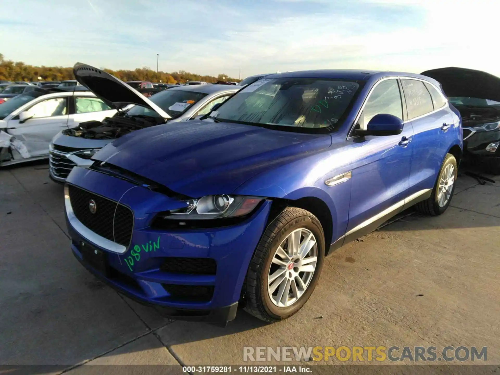 2 Фотография поврежденного автомобиля SADCK2GX4LA641080 JAGUAR F-PACE 2020