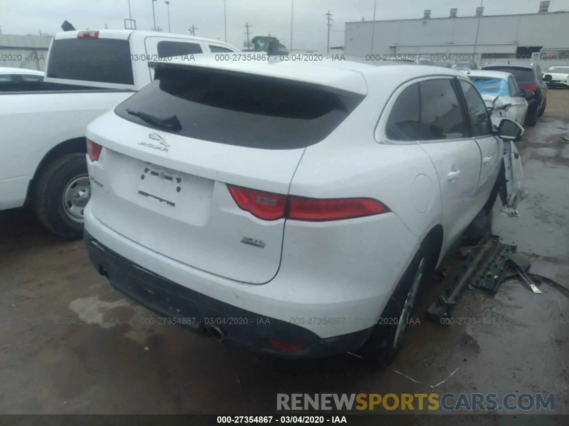 4 Фотография поврежденного автомобиля SADCK2GX7LA633989 JAGUAR F-PACE 2020