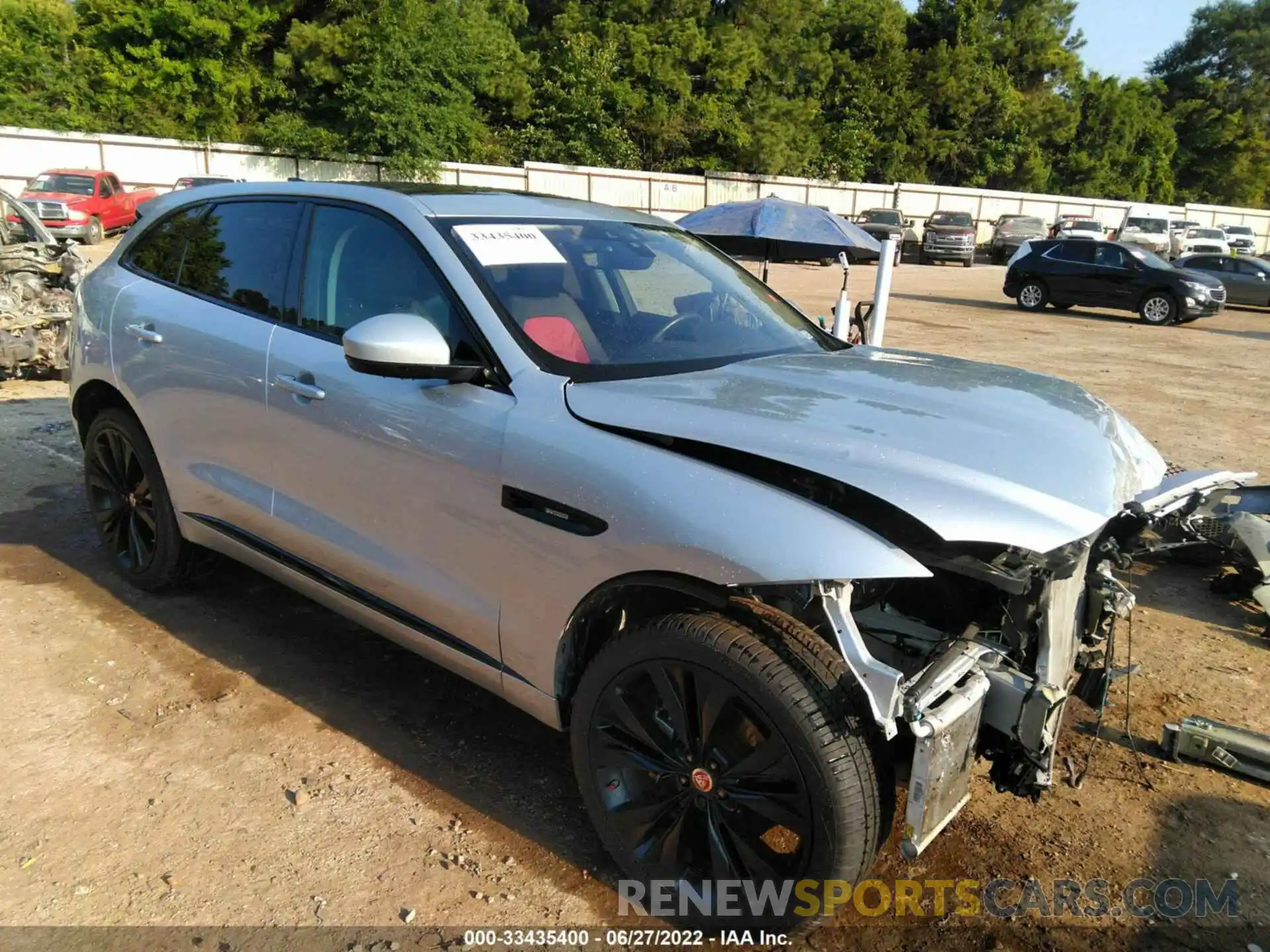 1 Photograph of a damaged car SADCL2GX5LA654787 JAGUAR F-PACE 2020