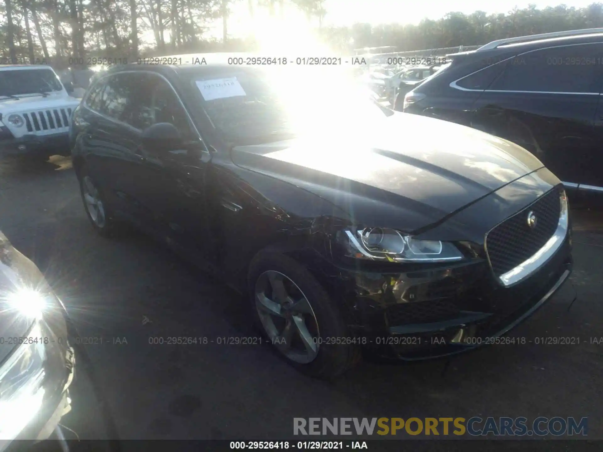 1 Photograph of a damaged car SADCS2FX0LA643202 JAGUAR F-PACE 2020