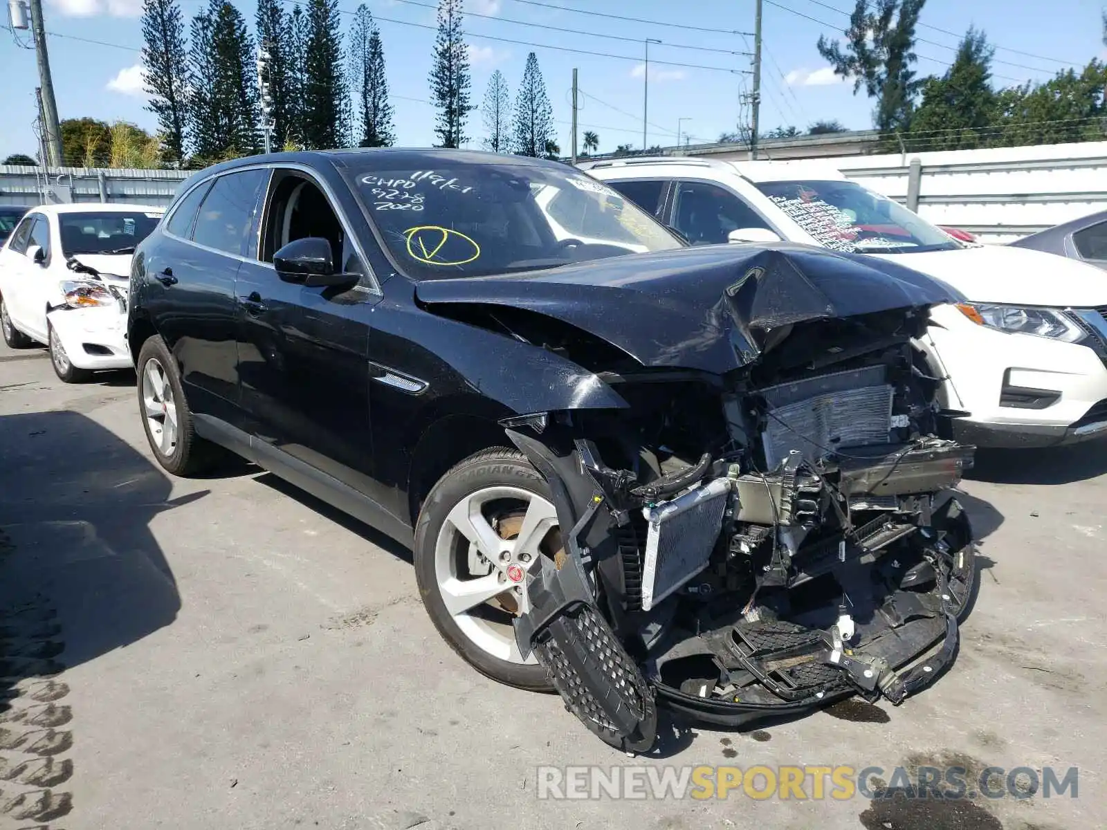 1 Photograph of a damaged car SADCS2FX2LA639278 JAGUAR F-PACE 2020