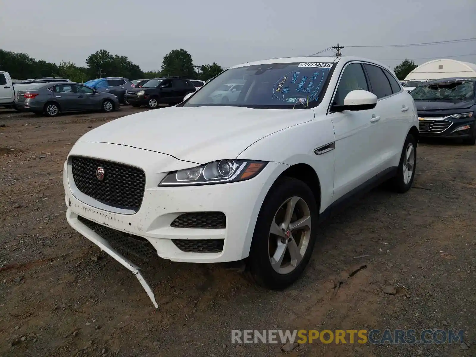 2 Фотография поврежденного автомобиля SADCS2FX7LA645237 JAGUAR F-PACE 2020