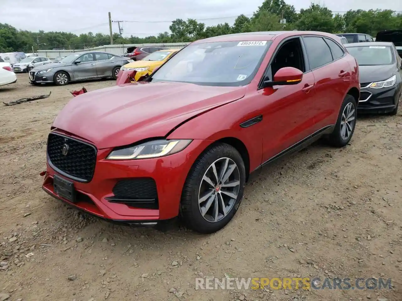 2 Фотография поврежденного автомобиля SADCJ2EX0MA684449 JAGUAR F-PACE 2021