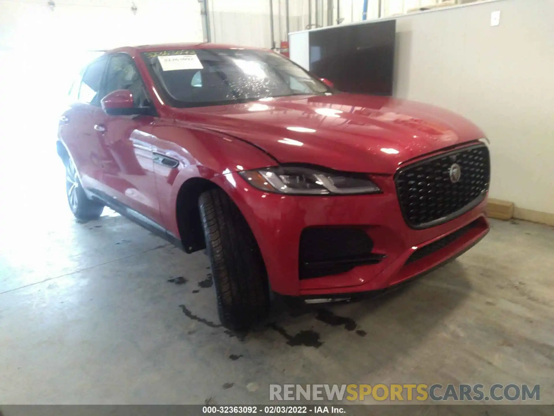 1 Photograph of a damaged car SADCJ2EX6MA674802 JAGUAR F-PACE 2021