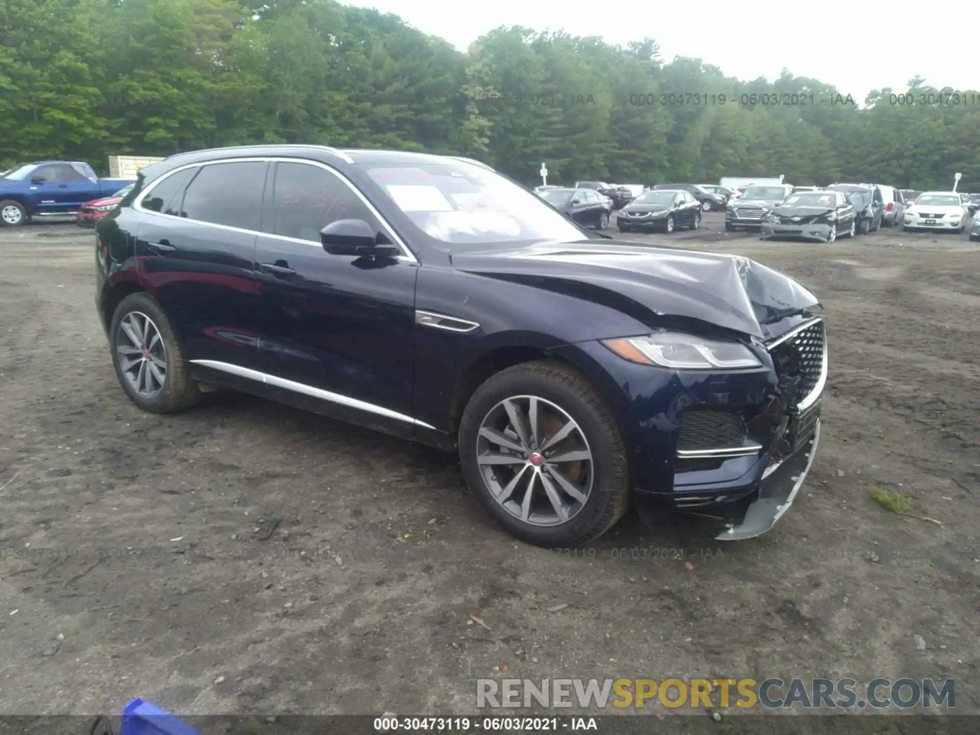 1 Photograph of a damaged car SADCJ2EX9MA665205 JAGUAR F-PACE 2021