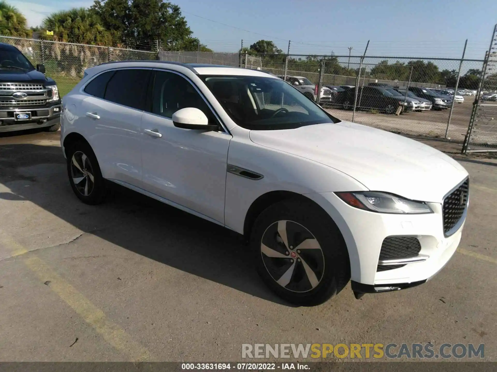 1 Photograph of a damaged car SADCJ2EX7NA690797 JAGUAR F-PACE 2022