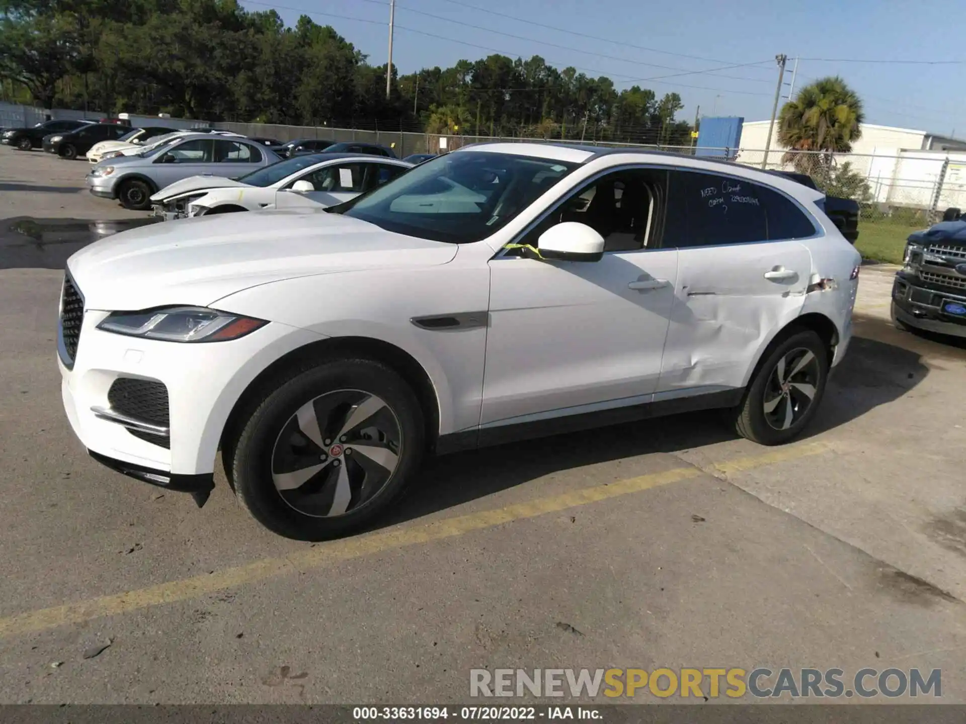 2 Photograph of a damaged car SADCJ2EX7NA690797 JAGUAR F-PACE 2022