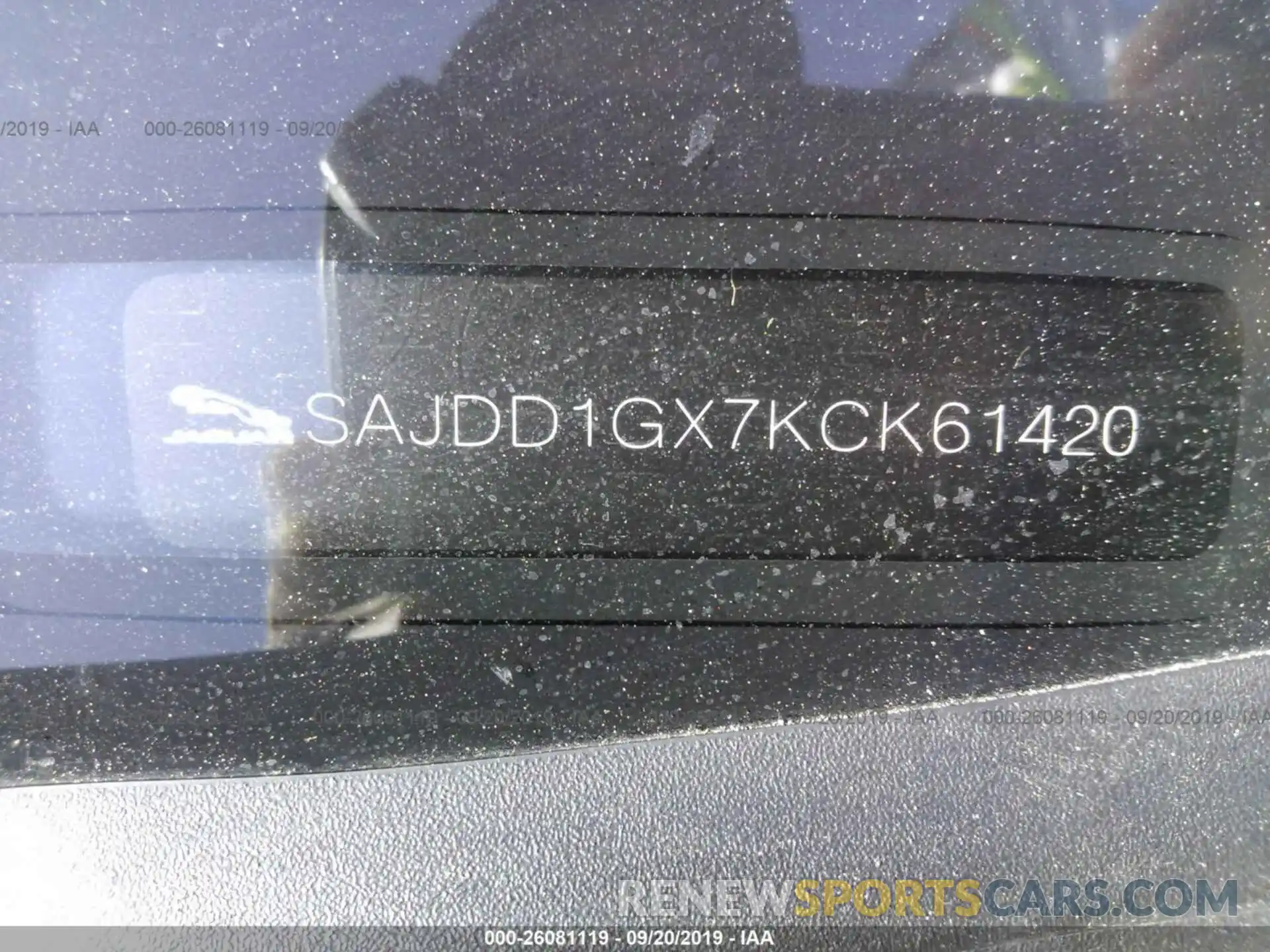 9 Photograph of a damaged car SAJDD1GX7KCK61420 JAGUAR F-TYPE 2019