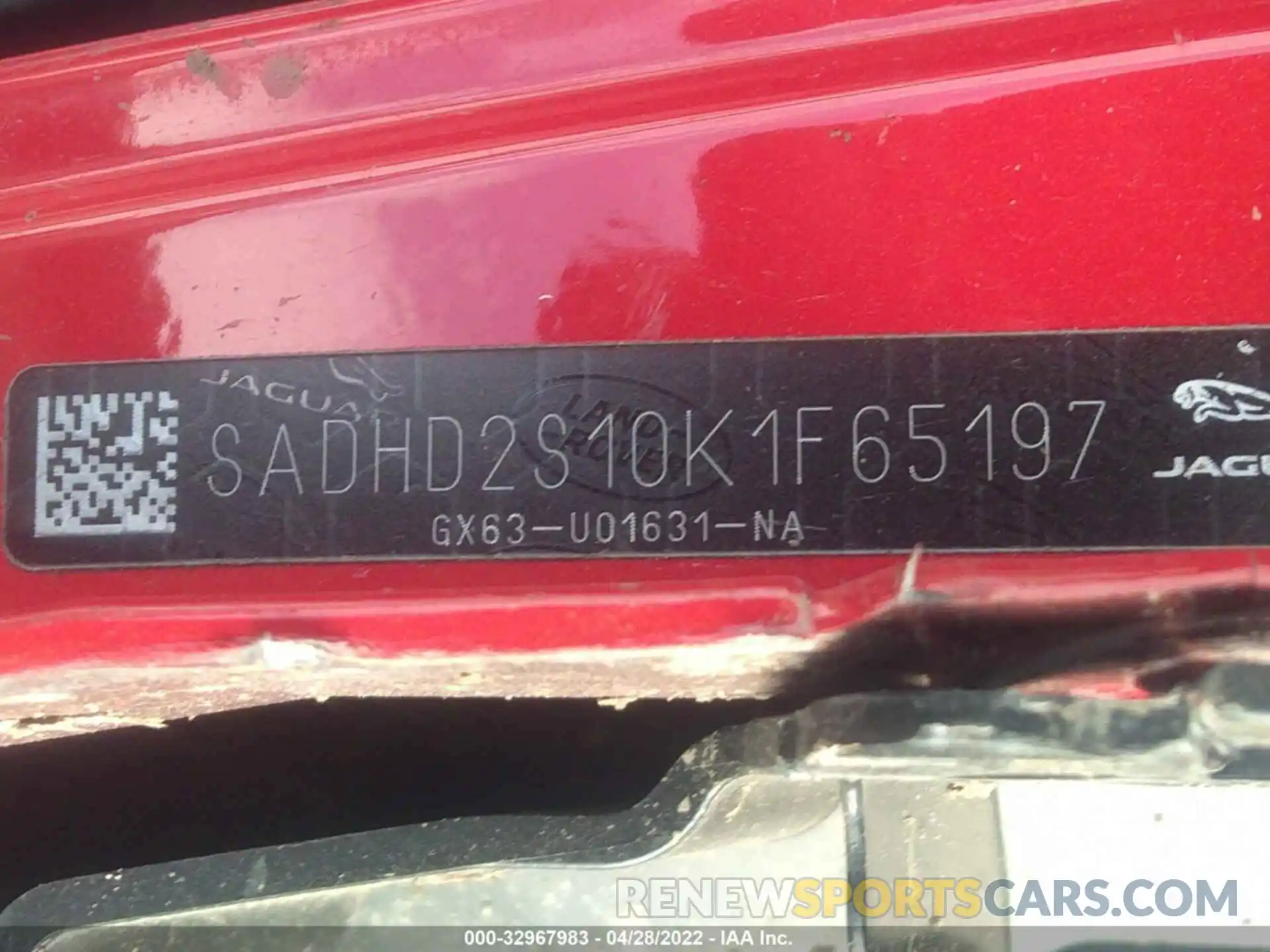 9 Photograph of a damaged car SADHD2S10K1F65197 JAGUAR I-PACE 2019