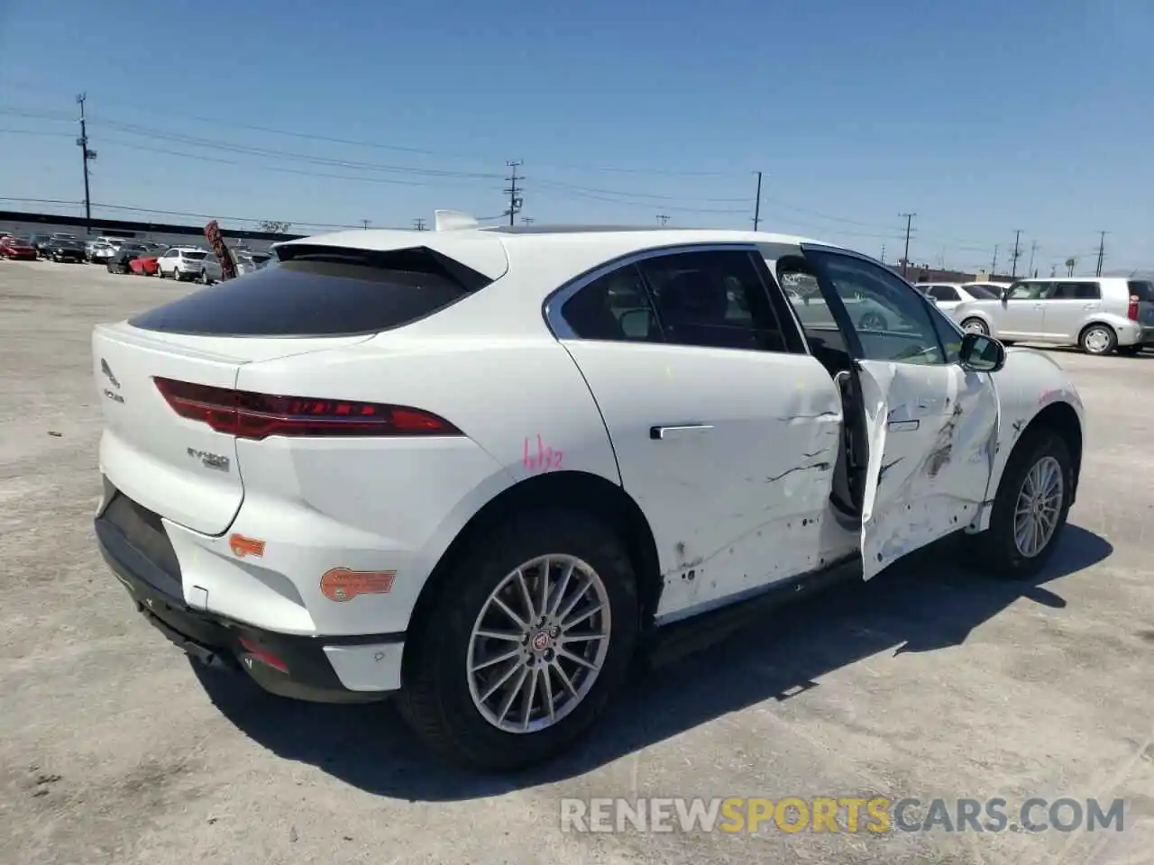 4 Фотография поврежденного автомобиля SADHB2S13L1F84687 JAGUAR I-PACE 2020