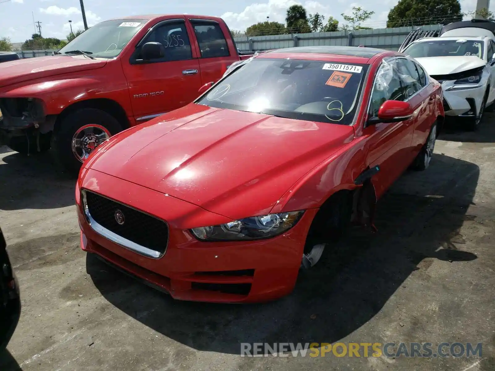 2 Photograph of a damaged car SAJAD4FX6KCP53572 JAGUAR XE 2019