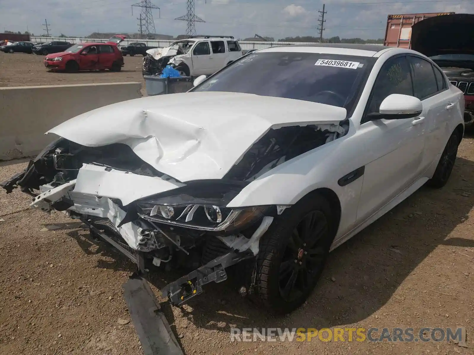 2 Photograph of a damaged car SAJAF4FX9KCP49543 JAGUAR XE 2019