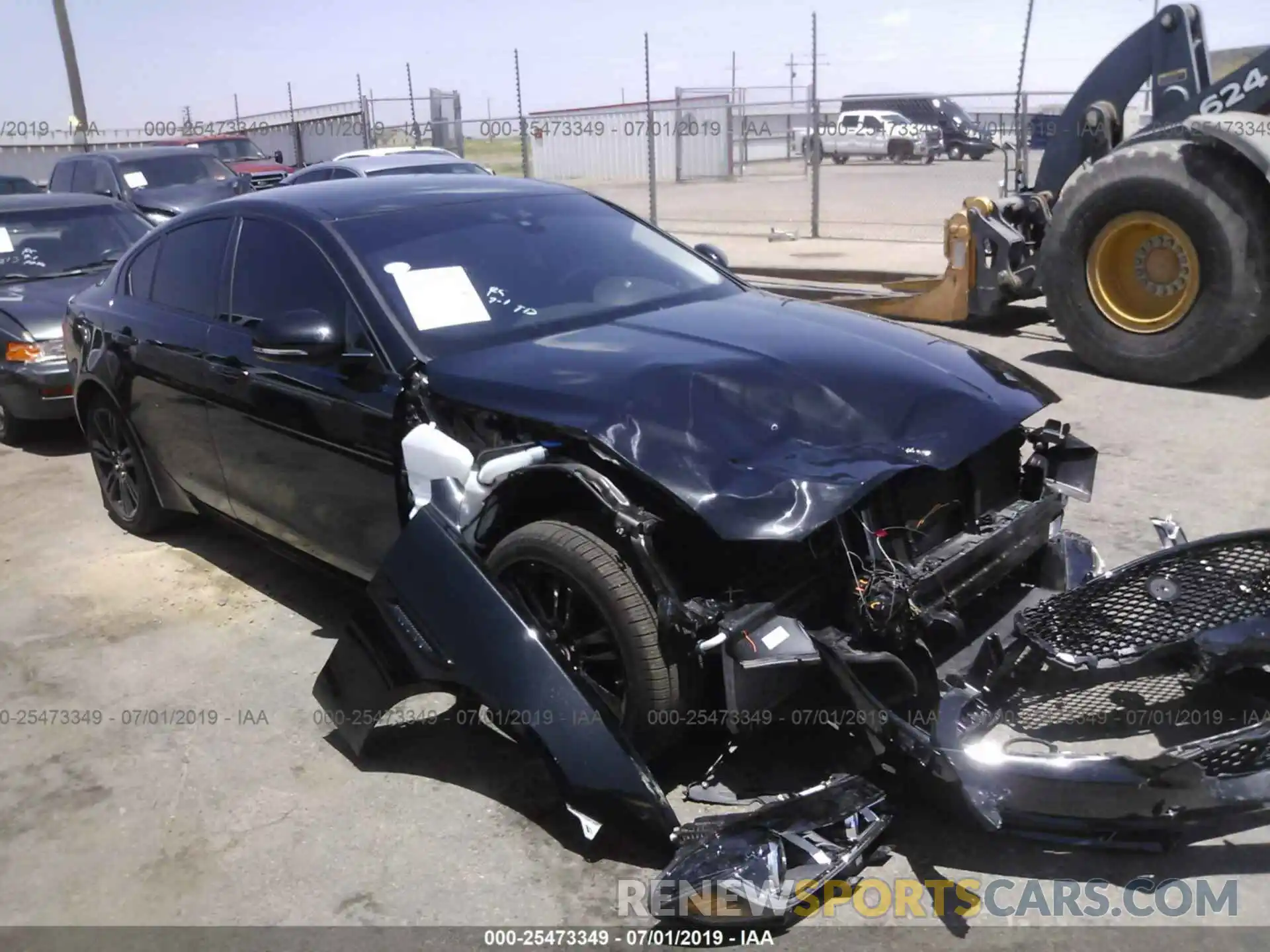 1 Photograph of a damaged car SAJAK4FX2KCP49184 JAGUAR XE 2019