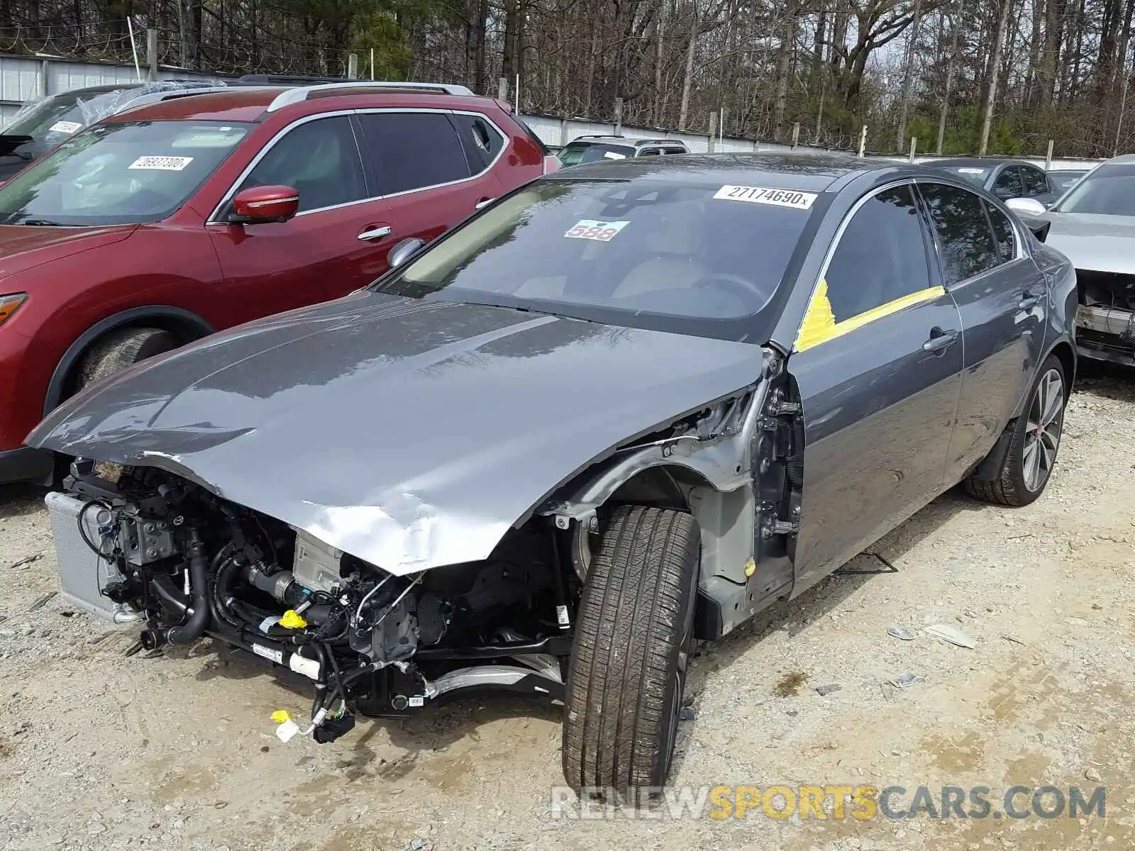 2 Photograph of a damaged car SAJAE4FX2LCP56127 JAGUAR XE 2020