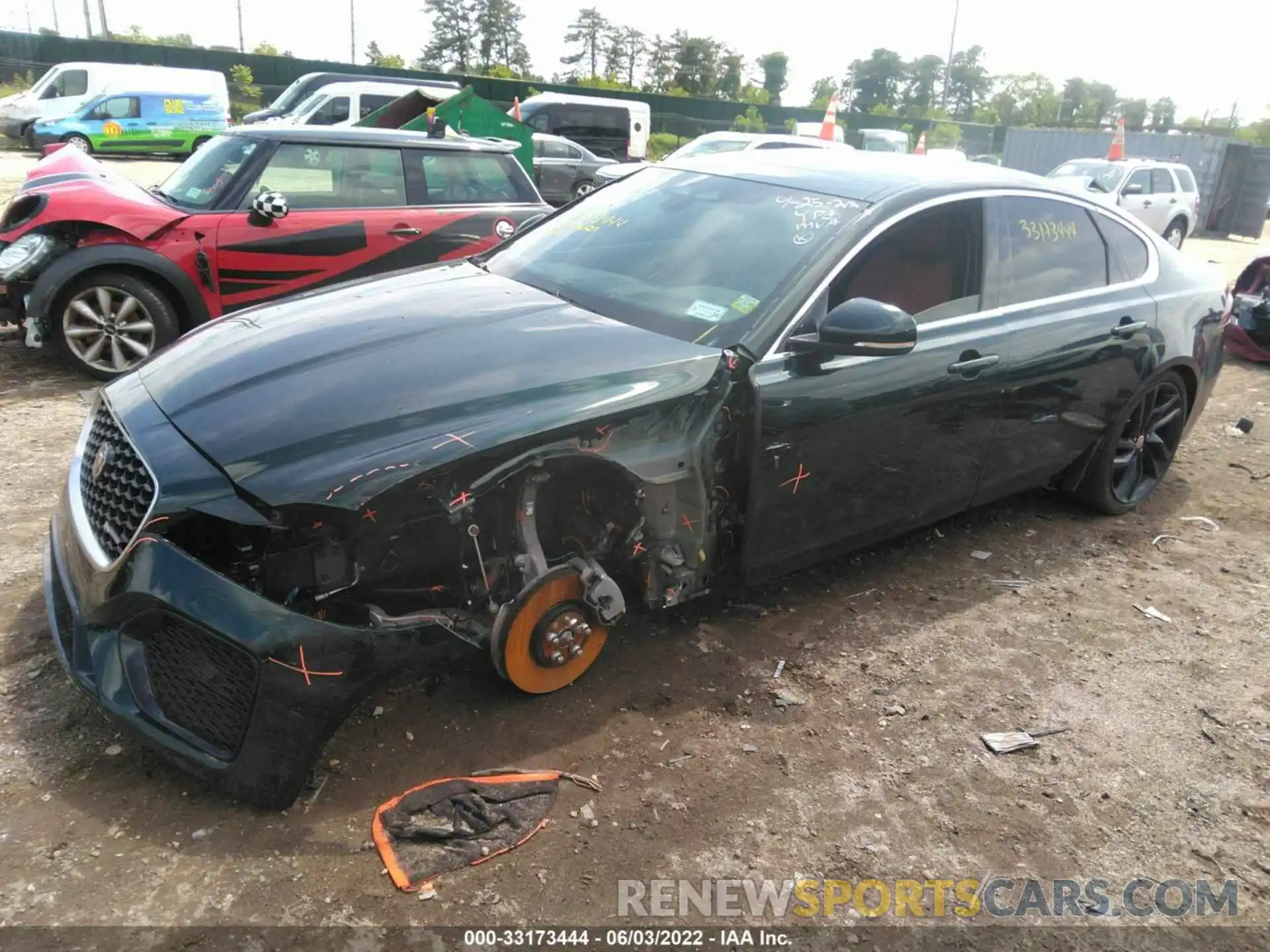 2 Photograph of a damaged car SAJBL4GX1NCY91014 JAGUAR XF 2022