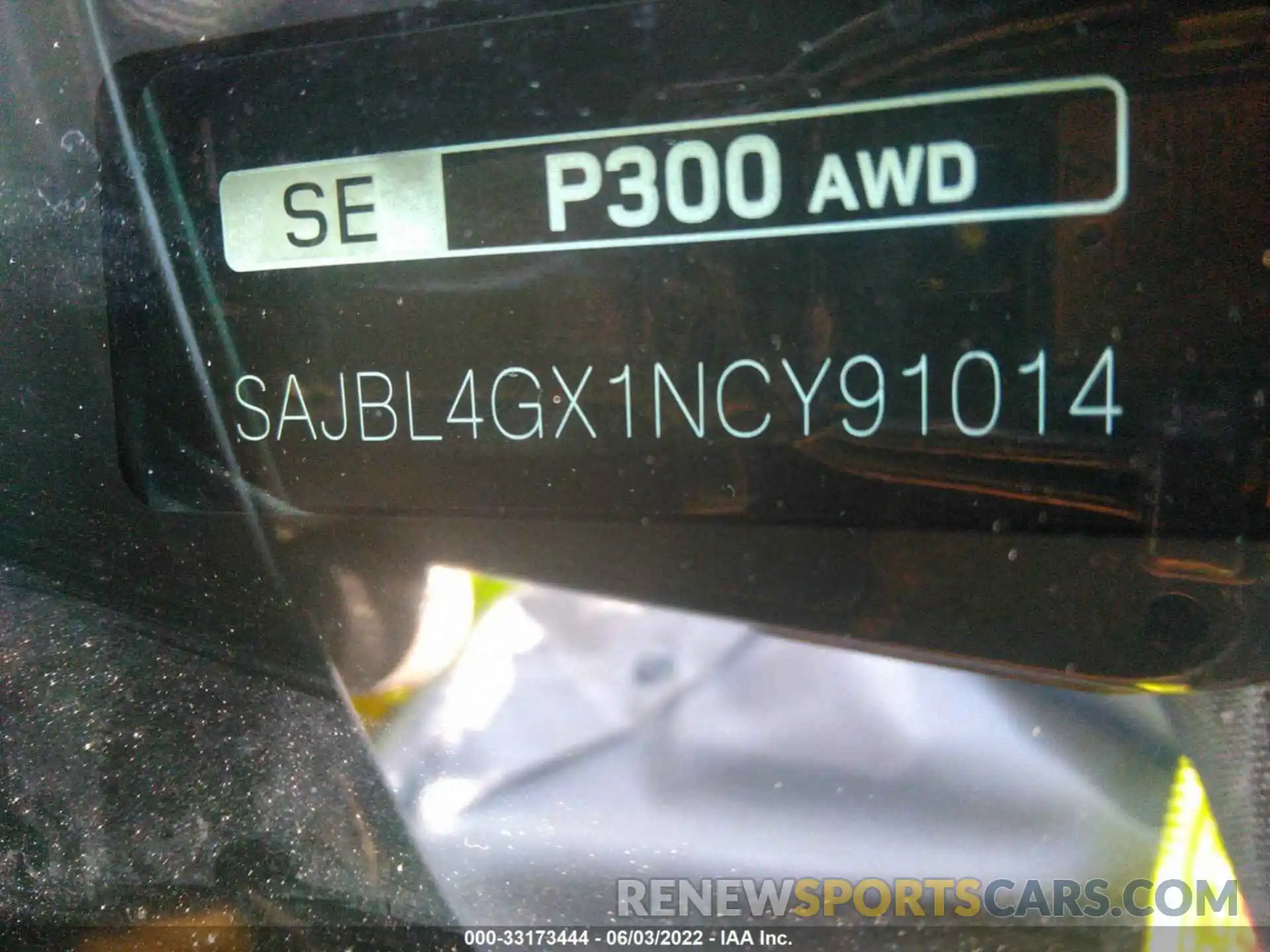 9 Фотография поврежденного автомобиля SAJBL4GX1NCY91014 JAGUAR XF 2022