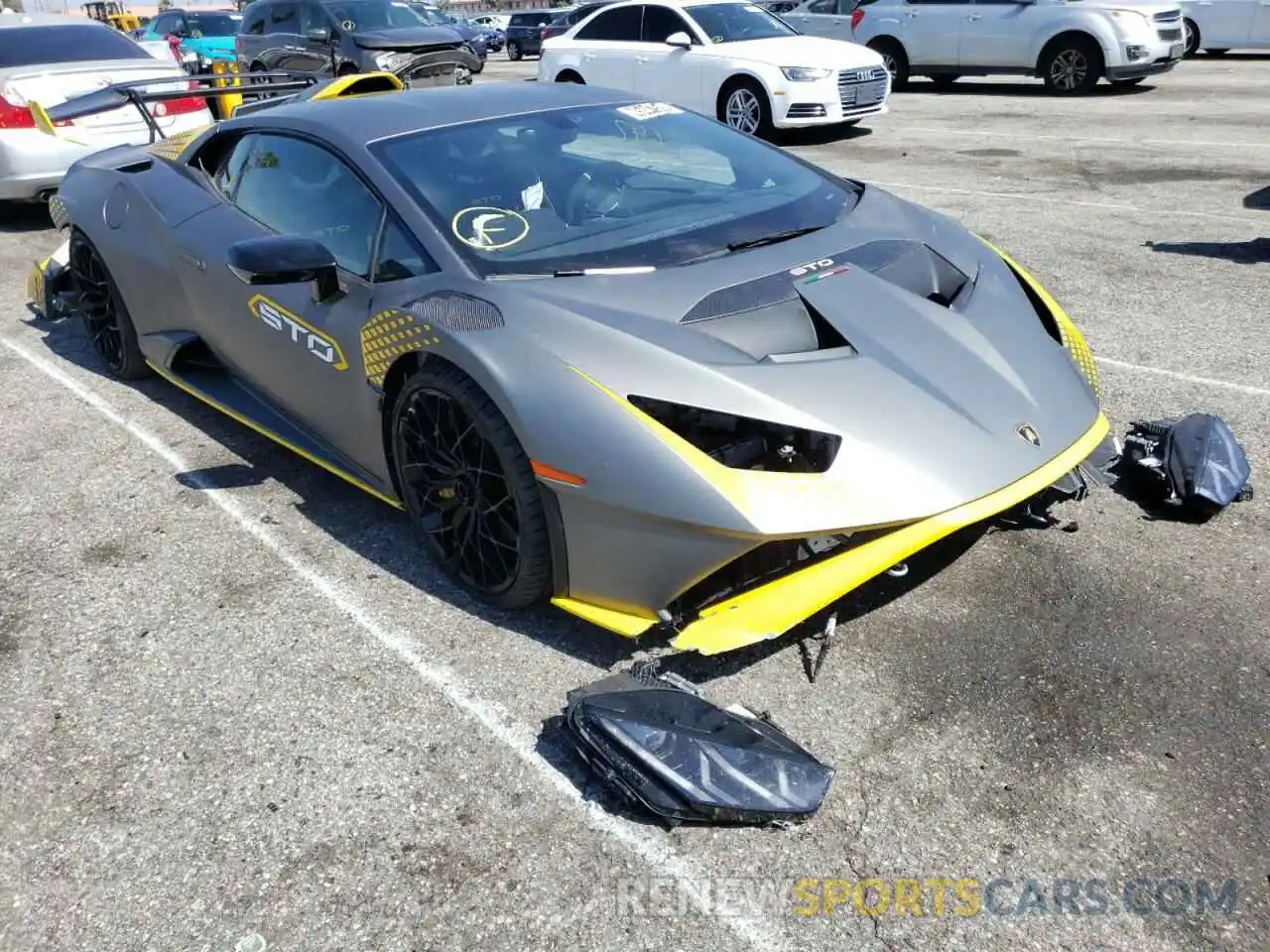 1 Photograph of a damaged car ZHWUA6ZX9NLA18143 LAMBORGHINI HURACAN ST 2022