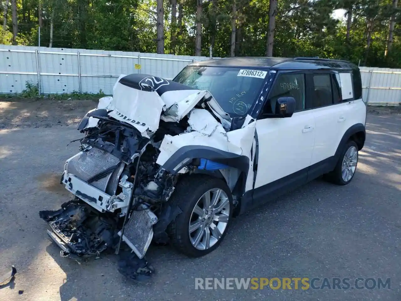 2 Photograph of a damaged car SALE9EEU3L2026310 LAND ROVER DEFENDER 2020