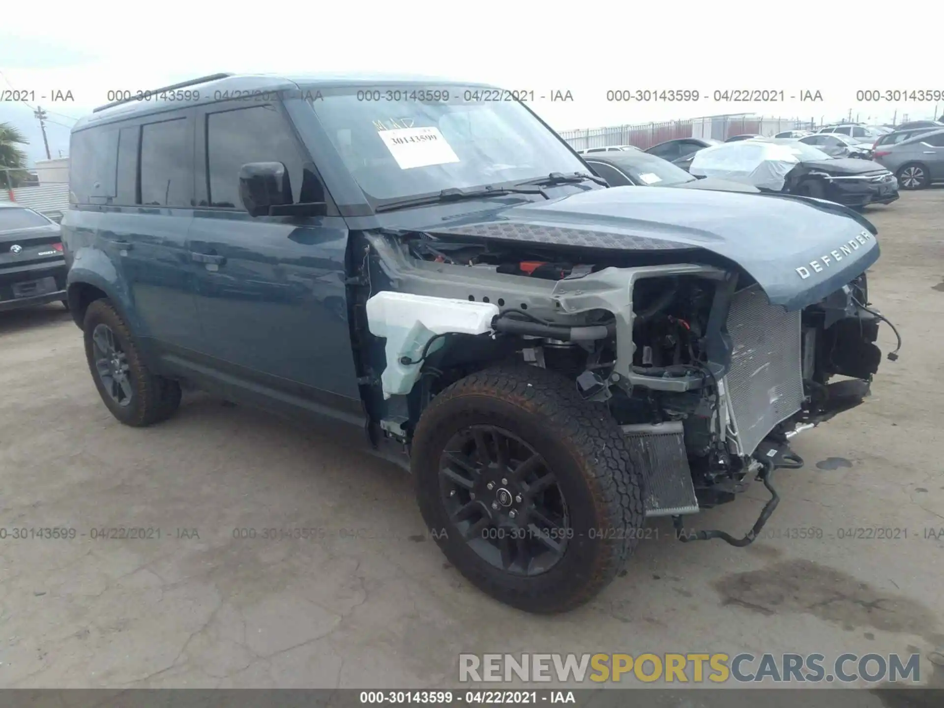 1 Photograph of a damaged car SALEKEEX8L2008299 LAND ROVER DEFENDER 2020