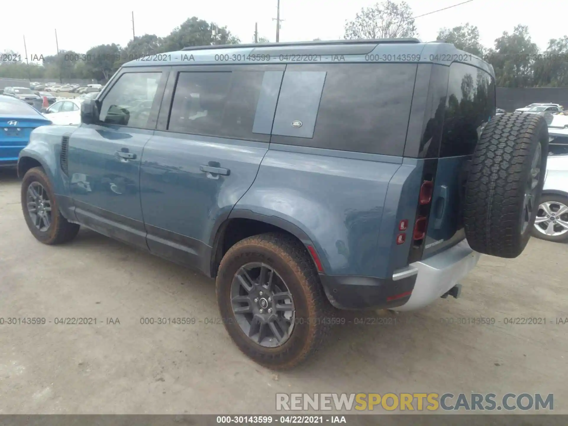 3 Photograph of a damaged car SALEKEEX8L2008299 LAND ROVER DEFENDER 2020