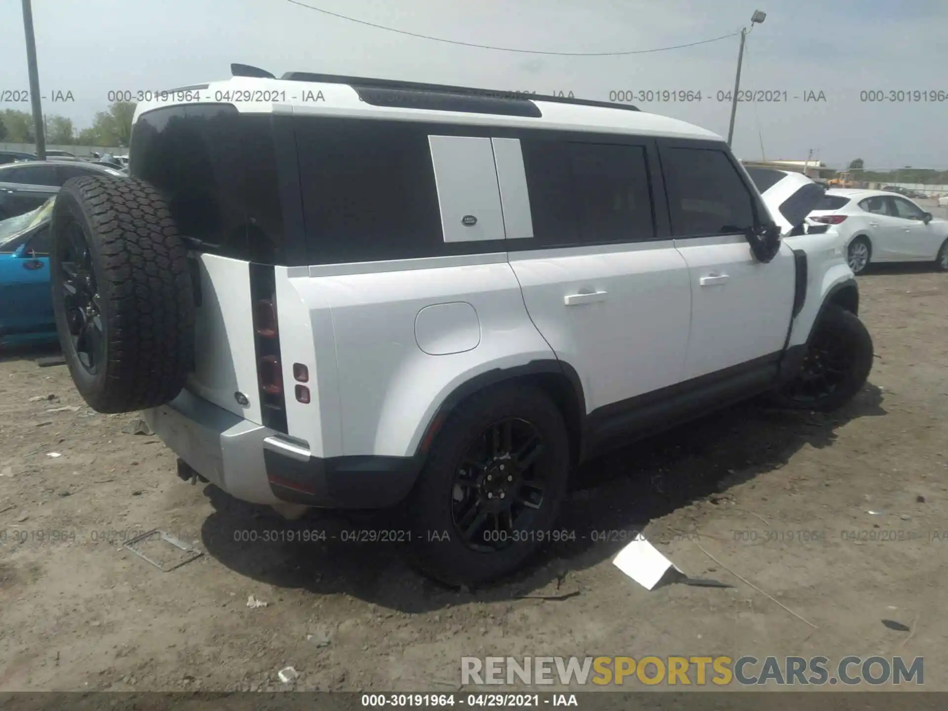 4 Фотография поврежденного автомобиля SALEPEEU4L2010249 LAND ROVER DEFENDER 2020