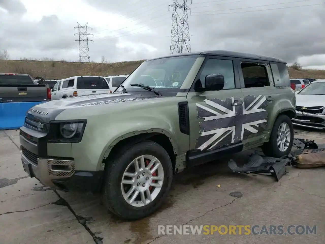 2 Photograph of a damaged car SALEX7EU9L2021064 LAND ROVER DEFENDER 2020