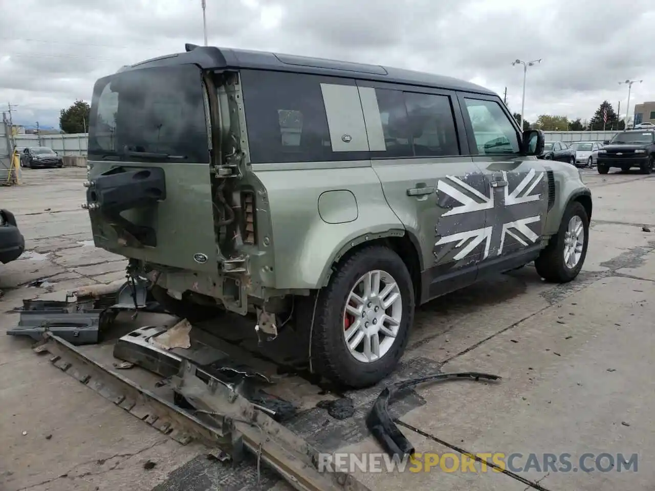 4 Фотография поврежденного автомобиля SALEX7EU9L2021064 LAND ROVER DEFENDER 2020