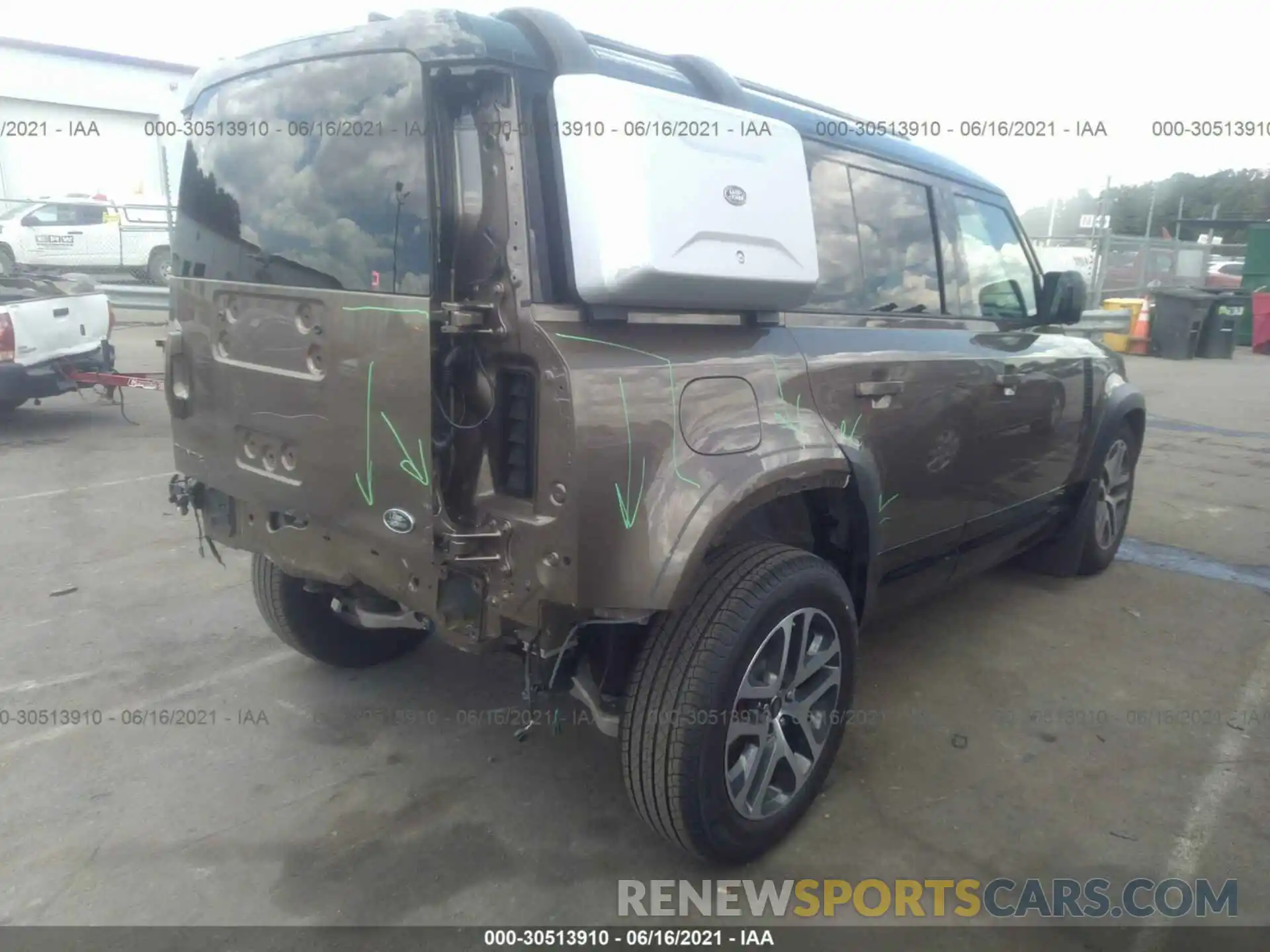 4 Фотография поврежденного автомобиля SALEXEEU8L2028155 LAND ROVER DEFENDER 2020