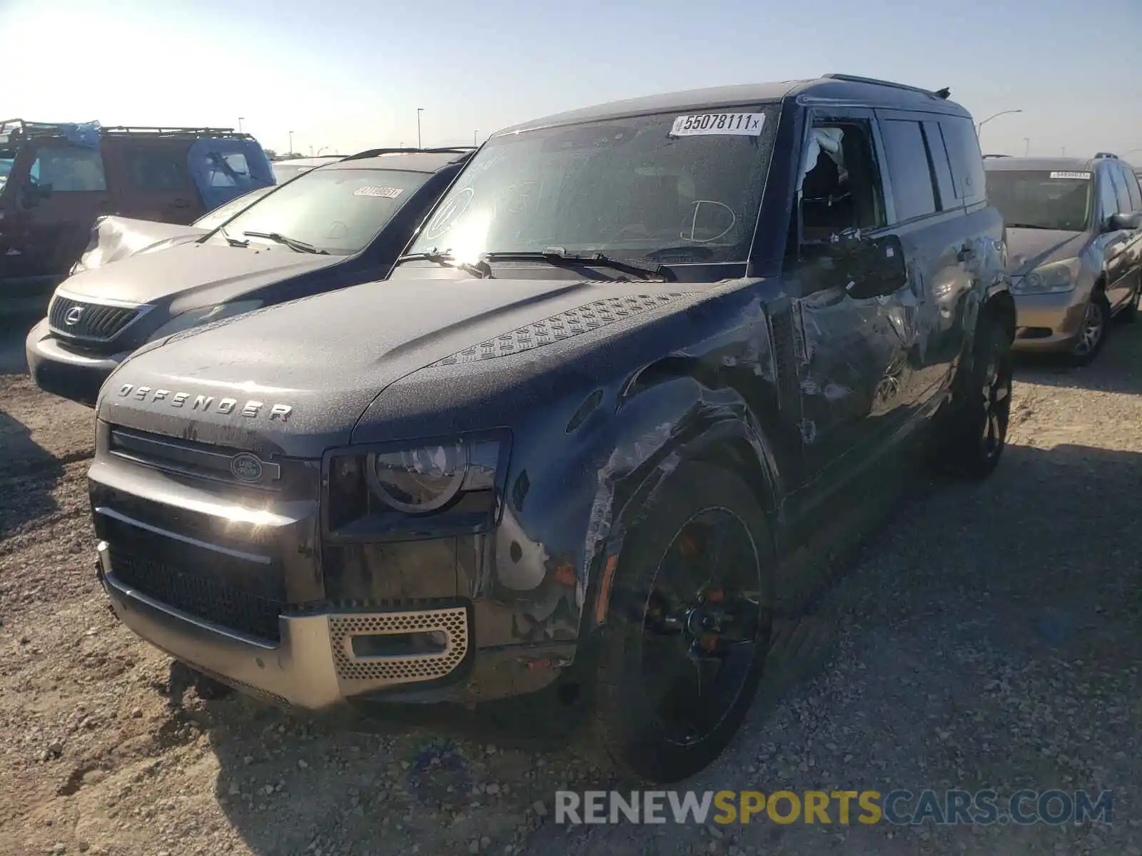 2 Photograph of a damaged car SALEX7RU1M2061621 LAND ROVER DEFENDER 2021