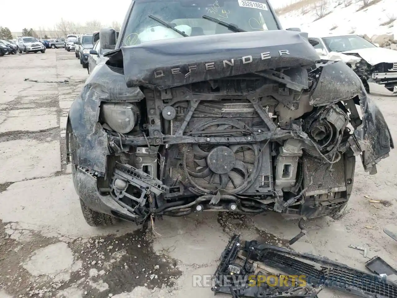 9 Фотография поврежденного автомобиля SALE37RU0N2072347 LAND ROVER DEFENDER 2022