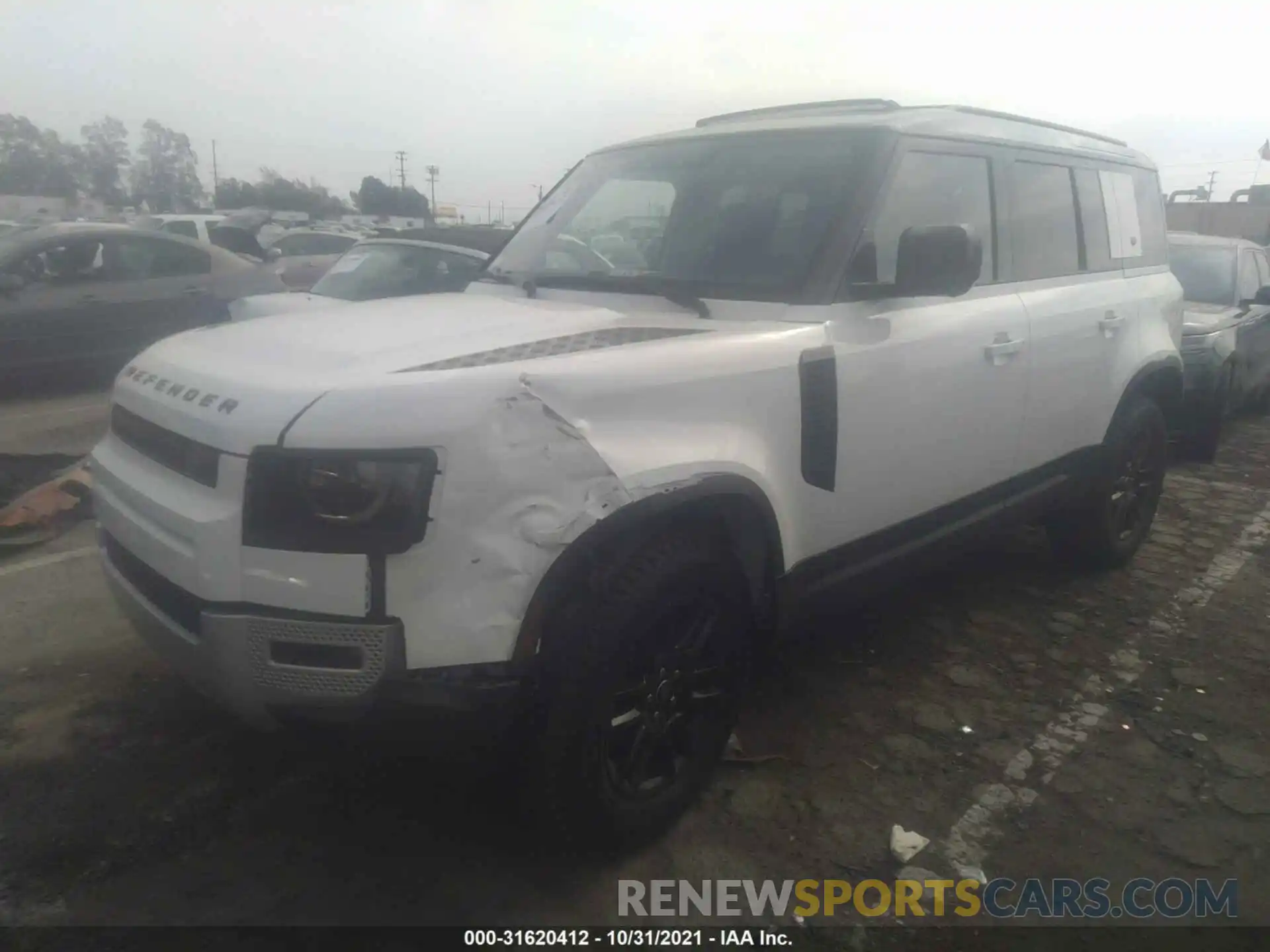 2 Фотография поврежденного автомобиля SALEJERX3N2077711 LAND ROVER DEFENDER 2022