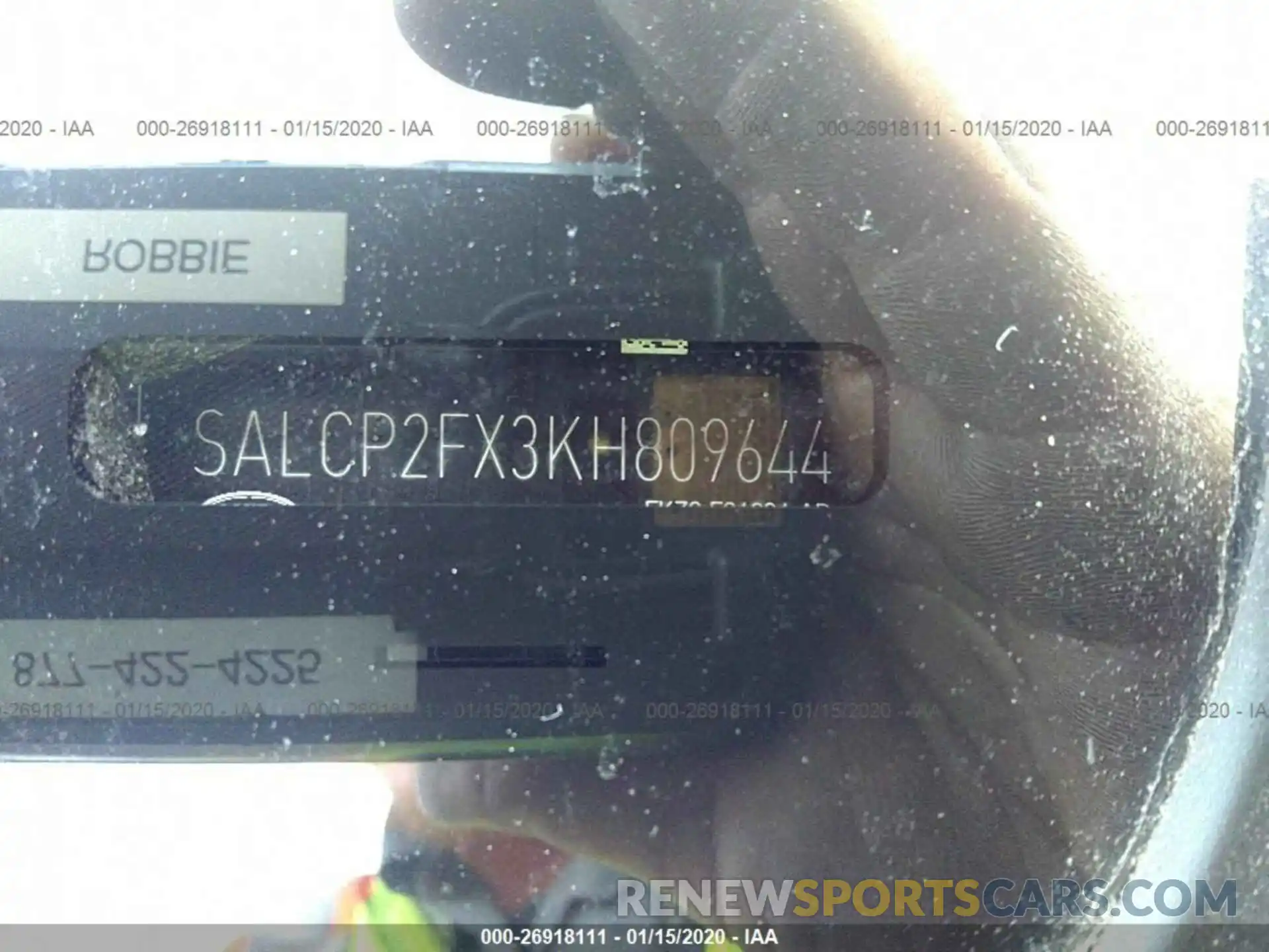 9 Photograph of a damaged car SALCP2FX3KH809644 LAND ROVER DISCOVERY SPORT 2019