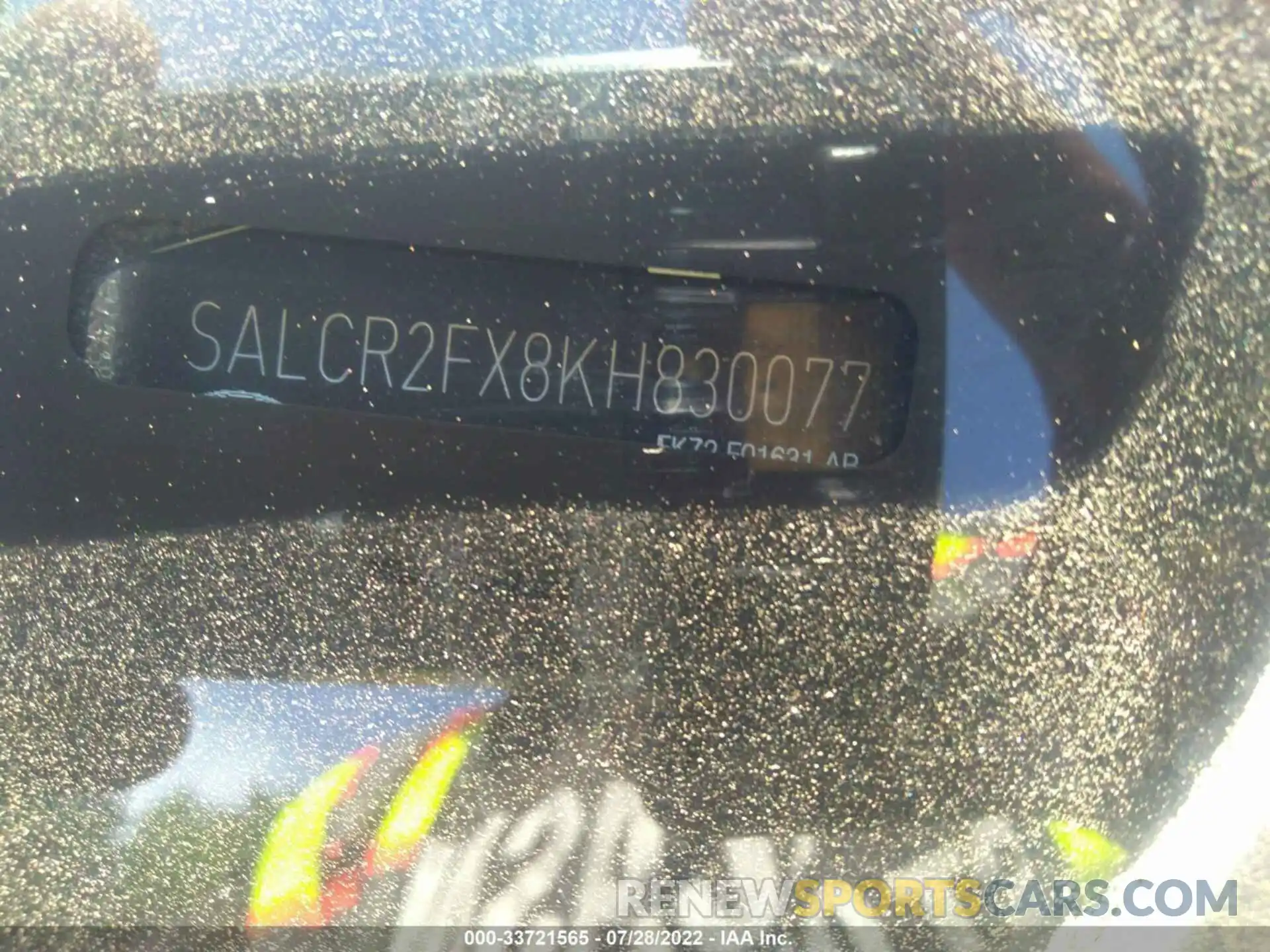 9 Photograph of a damaged car SALCR2FX8KH830077 LAND ROVER DISCOVERY SPORT 2019