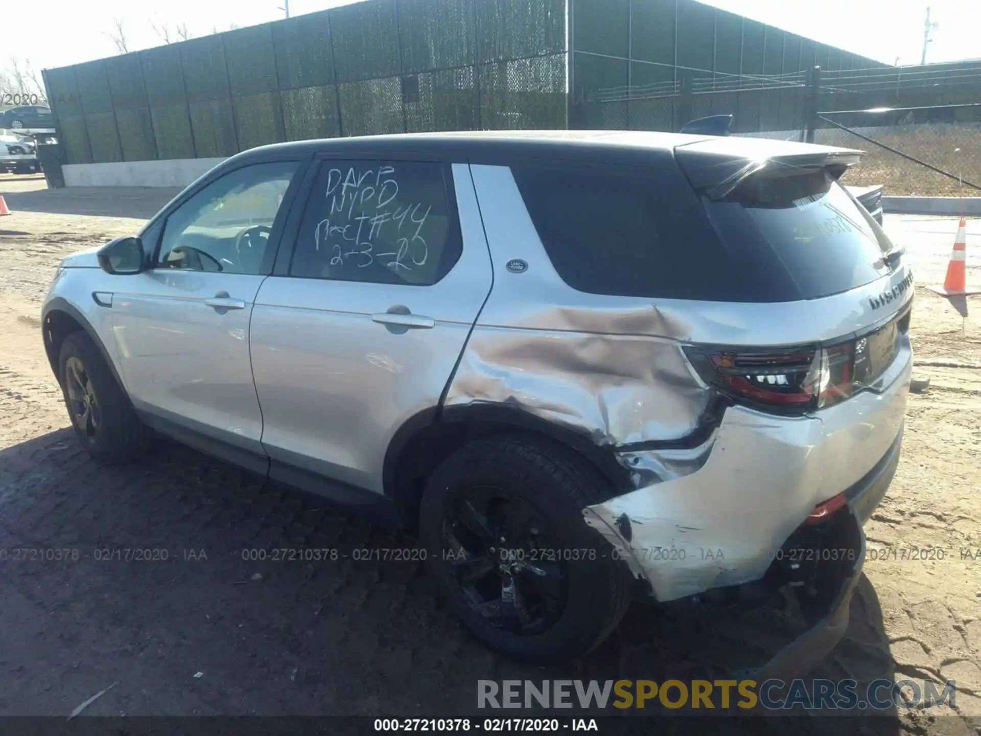 3 Photograph of a damaged car SALCJ2FX4LH836127 LAND ROVER DISCOVERY SPORT 2020