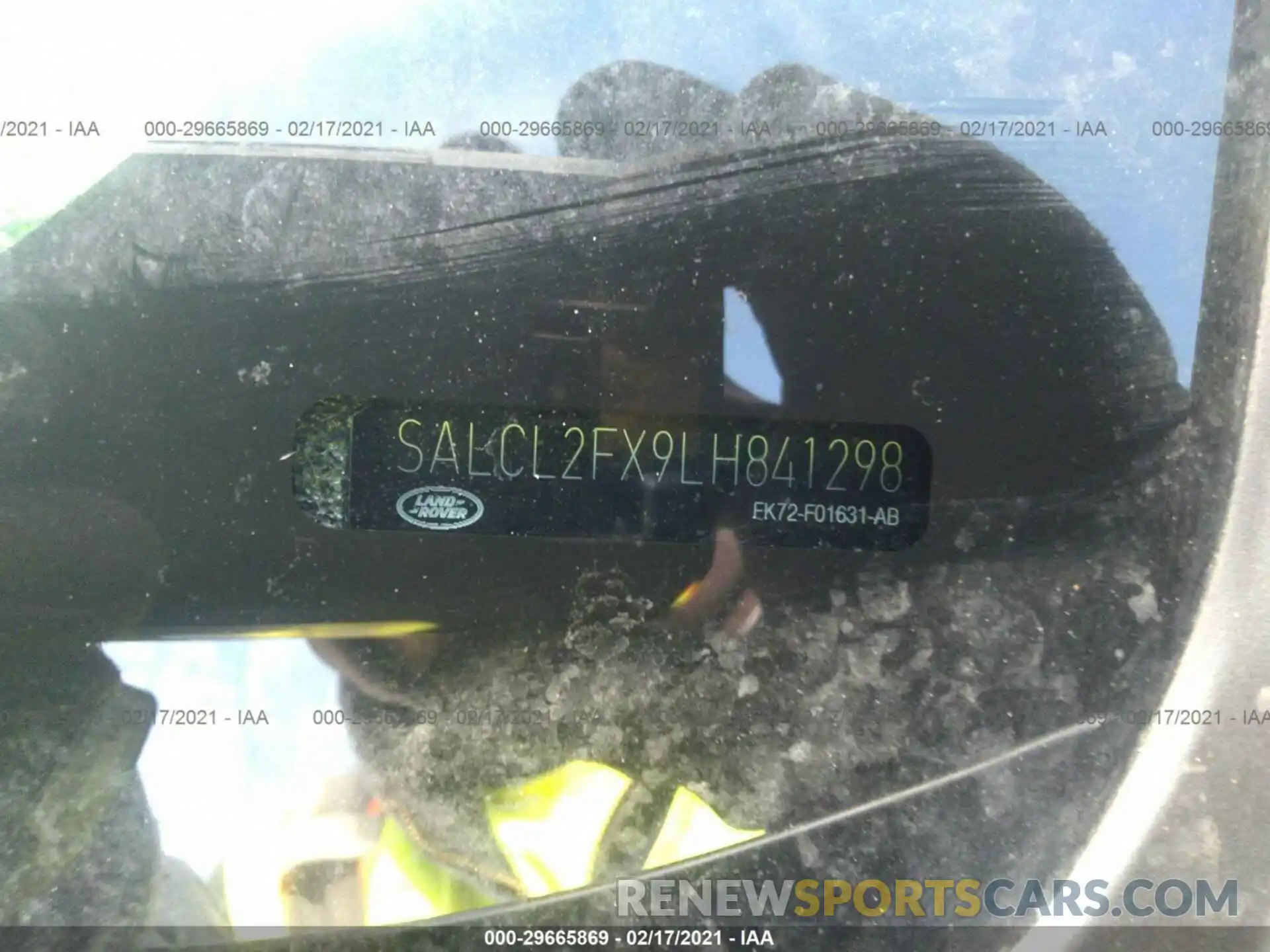 9 Photograph of a damaged car SALCL2FX9LH841298 LAND ROVER DISCOVERY SPORT 2020