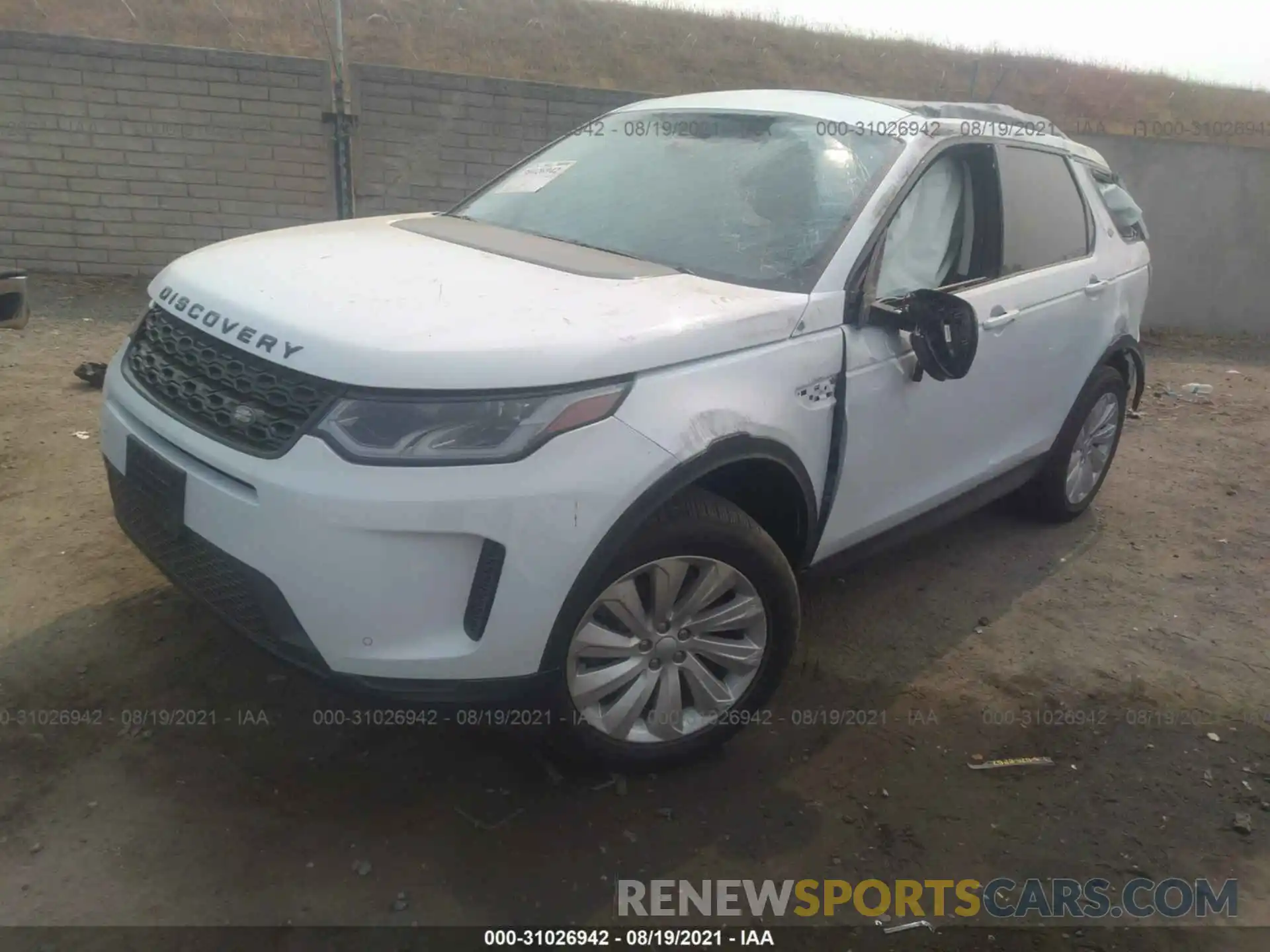 2 Фотография поврежденного автомобиля SALCP2FX9LH860373 LAND ROVER DISCOVERY SPORT 2020