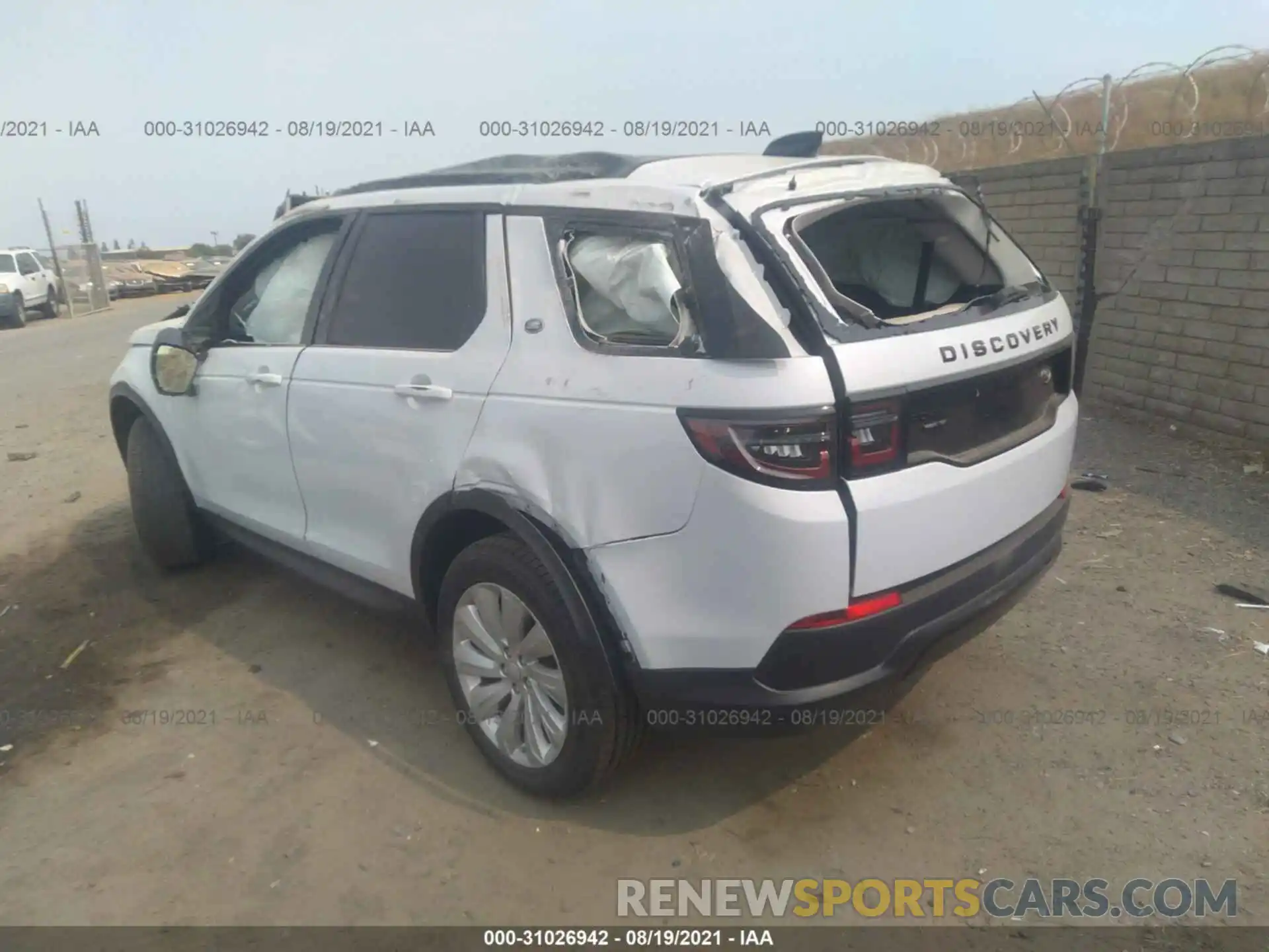 3 Photograph of a damaged car SALCP2FX9LH860373 LAND ROVER DISCOVERY SPORT 2020