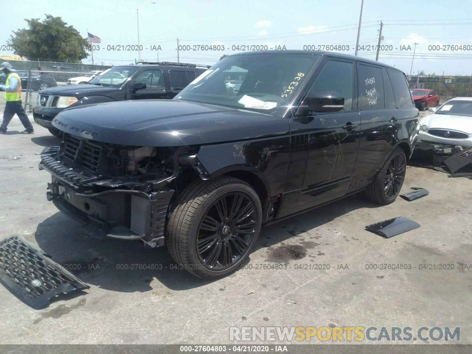 2 Фотография поврежденного автомобиля SALGS2RE2KA535338 LAND ROVER RANGE ROVER 2019