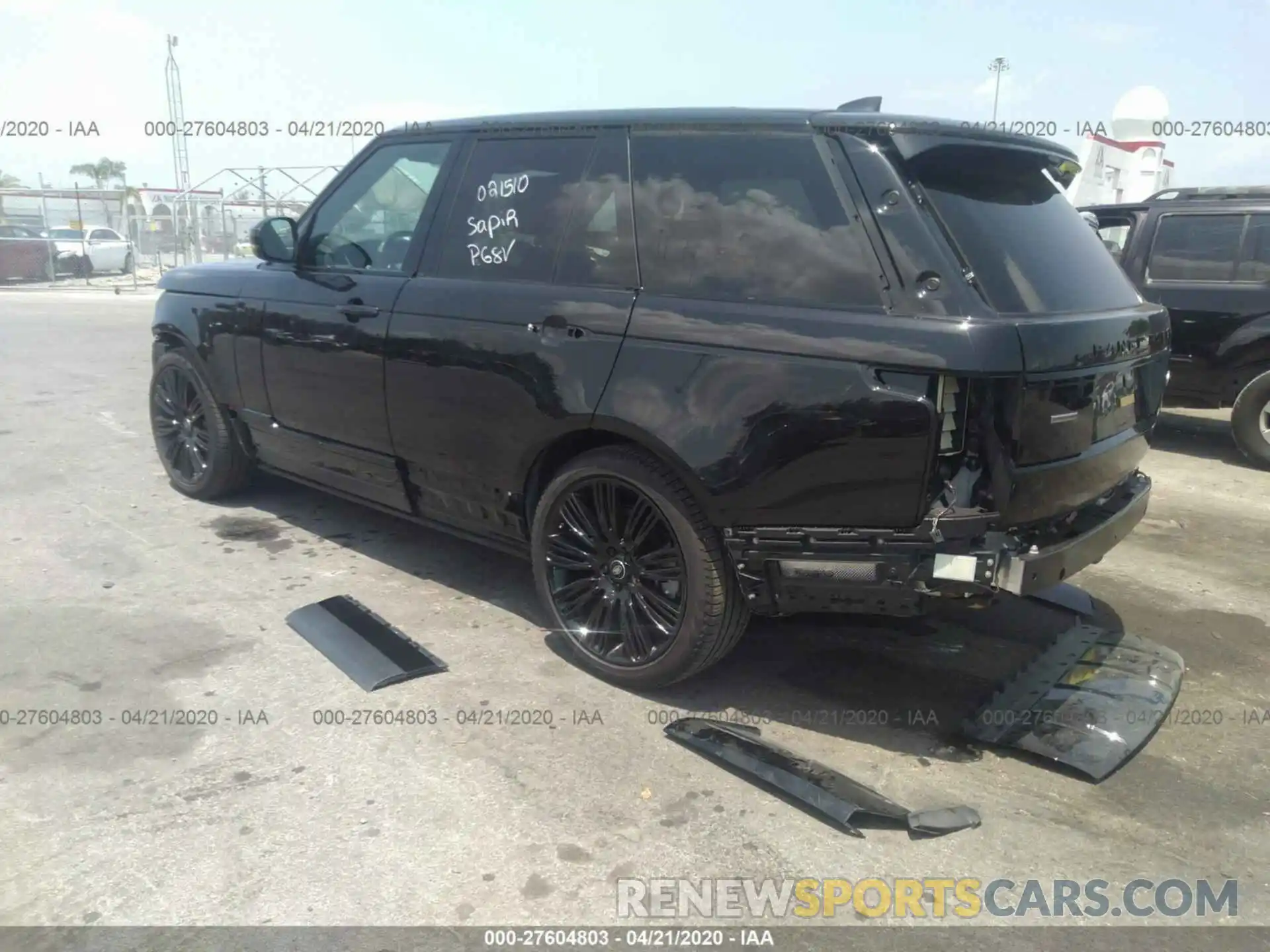 3 Photograph of a damaged car SALGS2RE2KA535338 LAND ROVER RANGE ROVER 2019