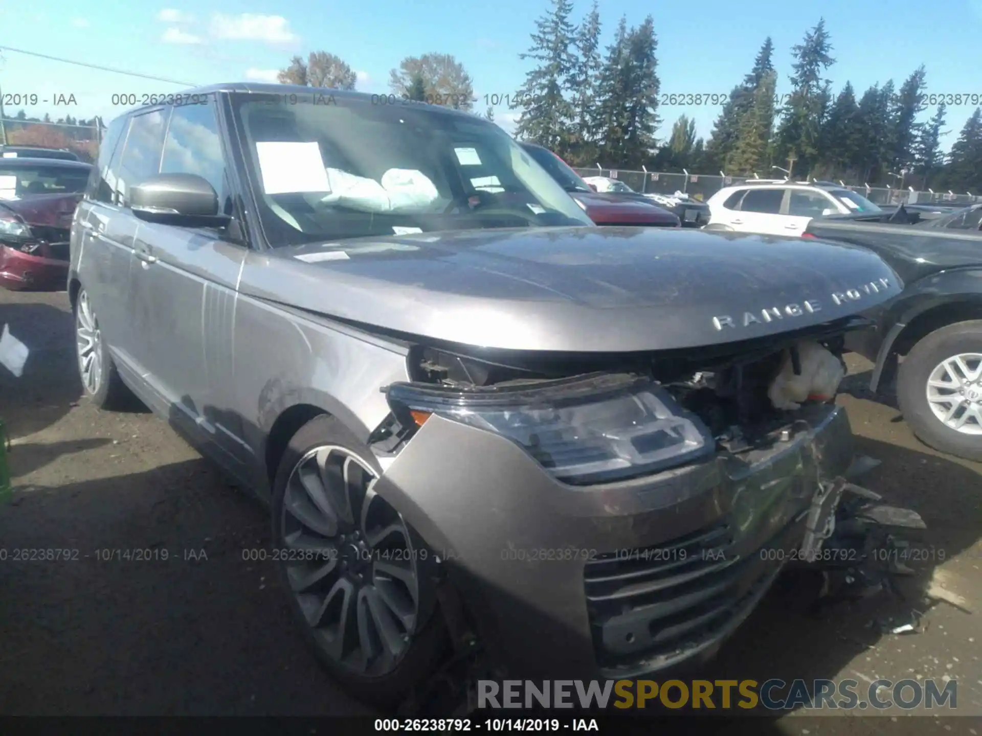 1 Фотография поврежденного автомобиля SALGS2RK3KA516545 LAND ROVER RANGE ROVER 2019