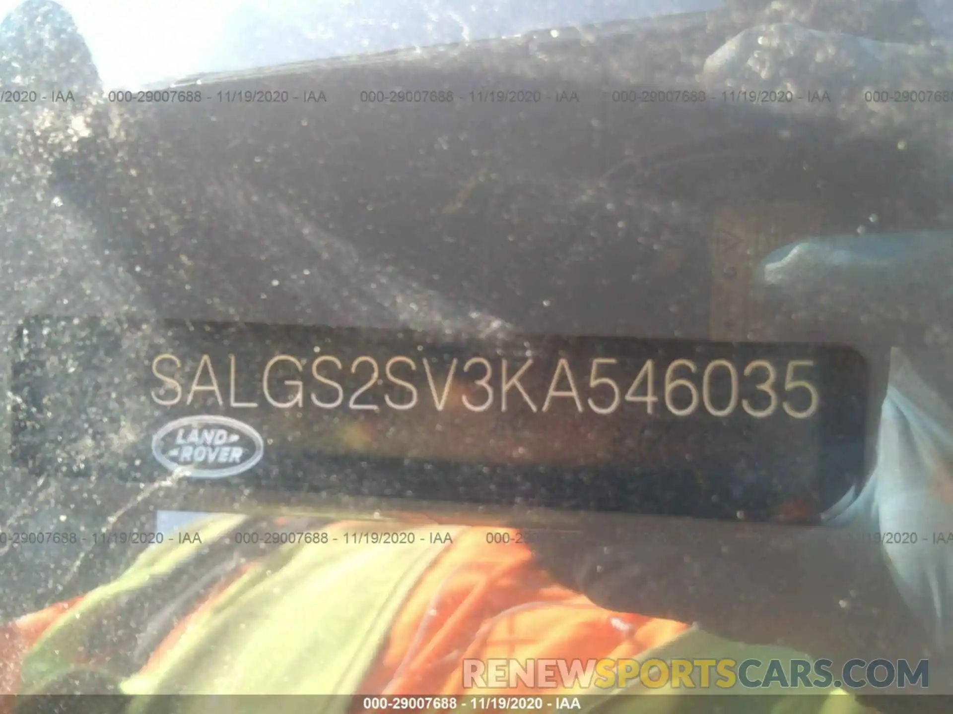 9 Photograph of a damaged car SALGS2SV3KA546035 LAND ROVER RANGE ROVER 2019