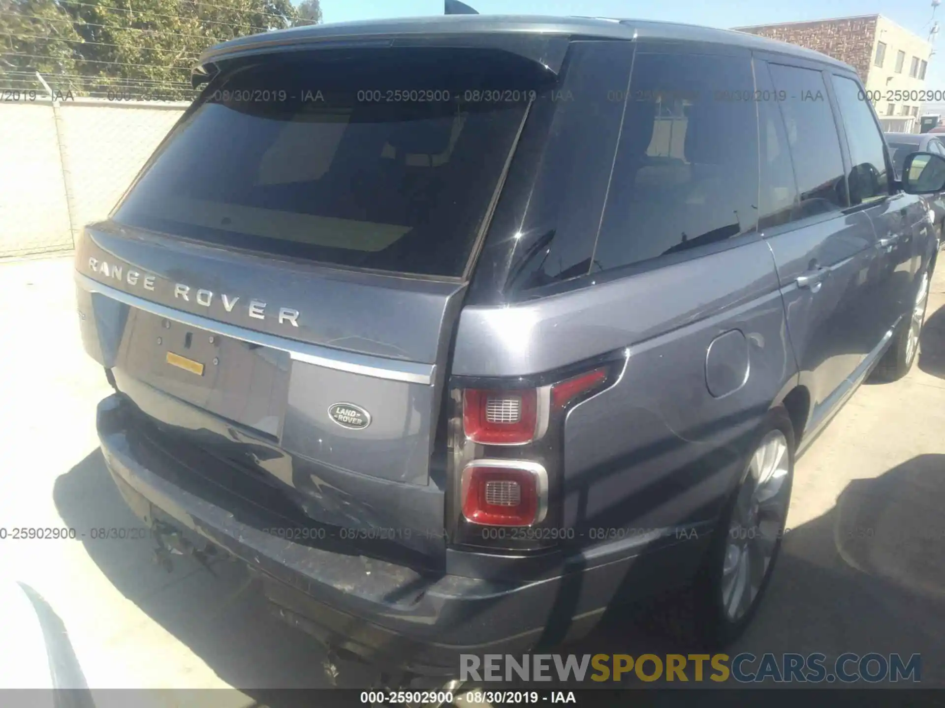 4 Photograph of a damaged car SALGS2SV7KA533885 LAND ROVER RANGE ROVER 2019