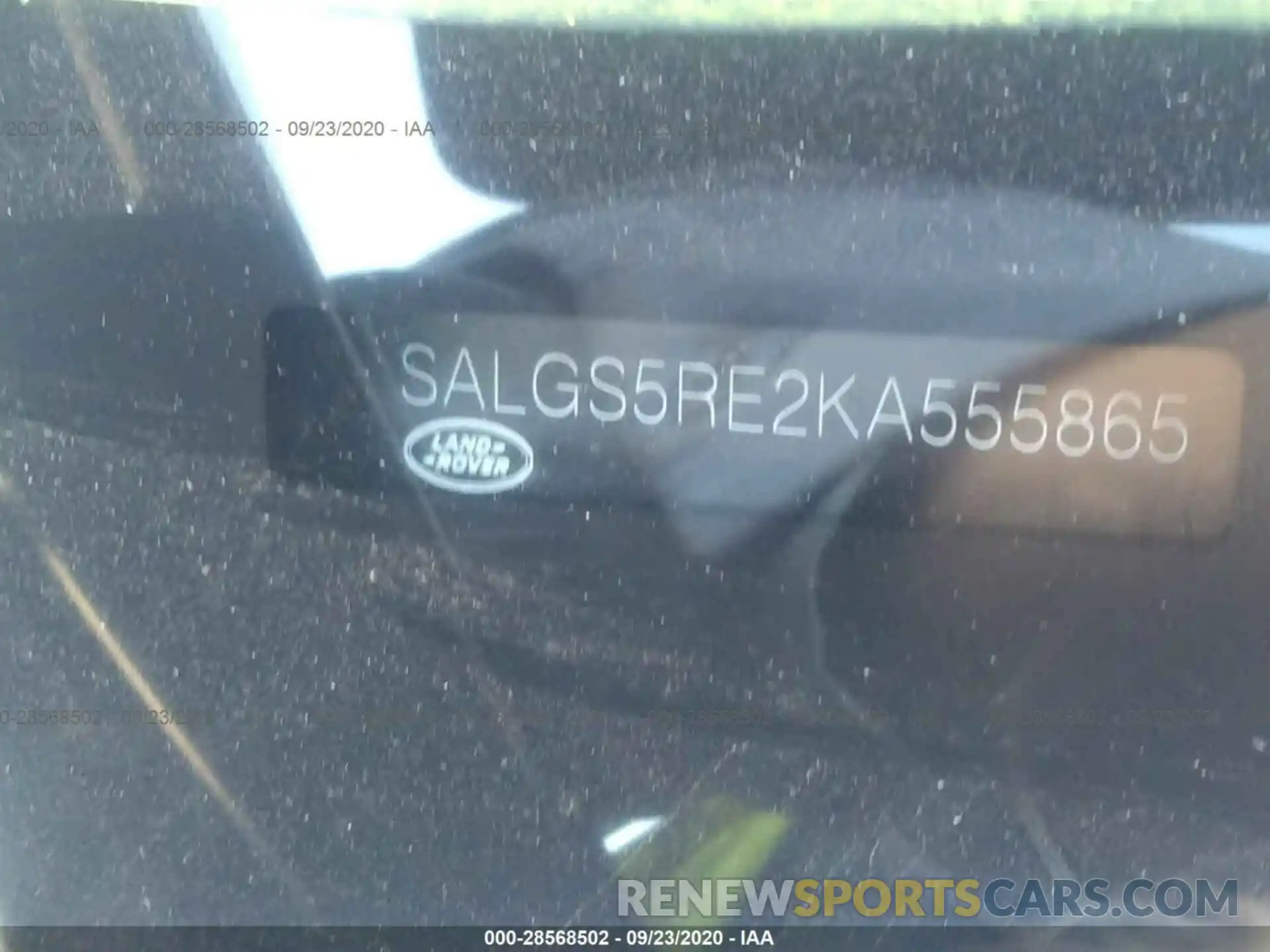 9 Photograph of a damaged car SALGS5RE2KA555865 LAND ROVER RANGE ROVER 2019