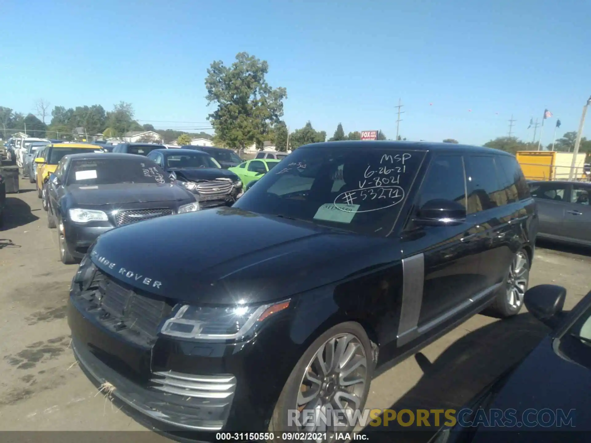 2 Фотография поврежденного автомобиля SALGV2RE5KA528021 LAND ROVER RANGE ROVER 2019