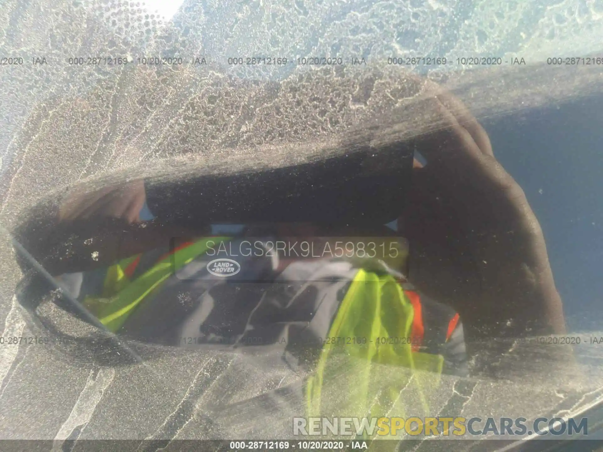 9 Фотография поврежденного автомобиля SALGS2RK9LA598315 LAND ROVER RANGE ROVER 2020
